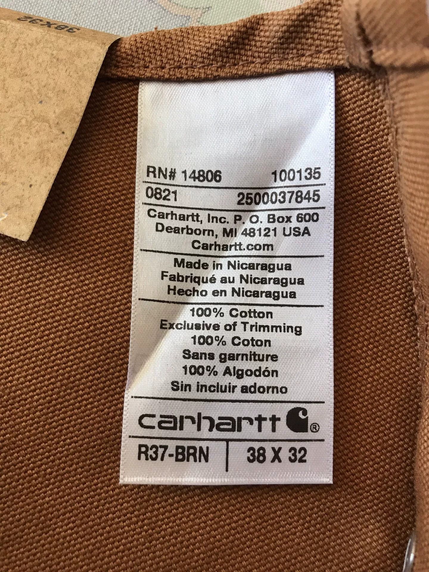 Carhartt Carhartt R37 Brown Canvas Overalls W38L32 Size US 38 / EU 54 - 9 Thumbnail