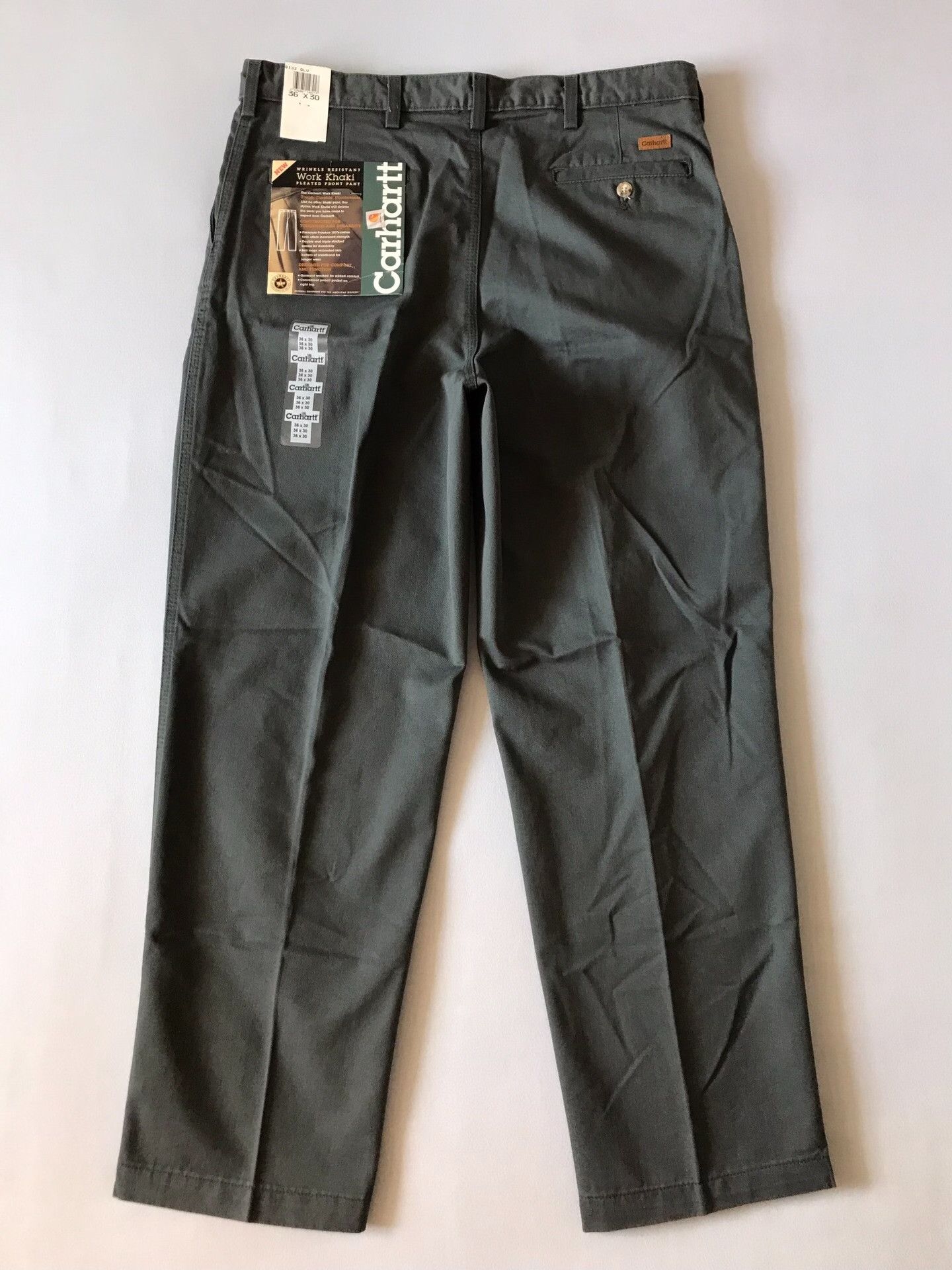Carhartt Carhartt B132 Olive W36L30 Work Pants Size US 36 / EU 52 - 3 Thumbnail