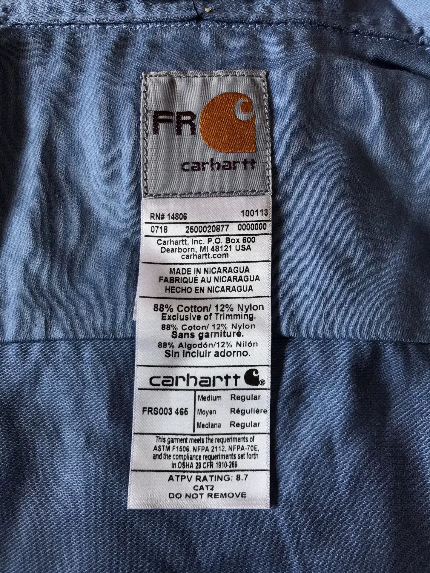 Carhartt Carhartt FRS003 FR Flame Resistant Shirt Size US M / EU 48-50 / 2 - 9 Thumbnail