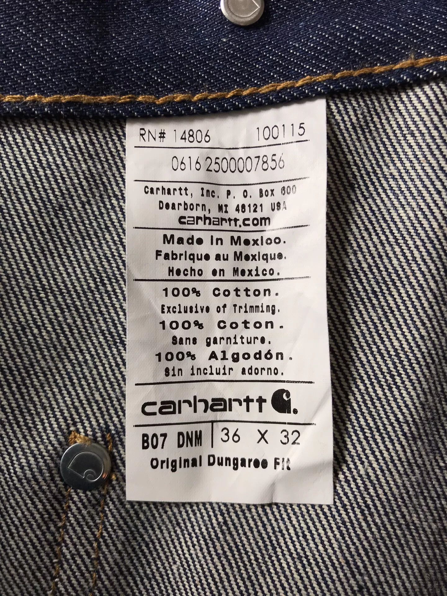 Carhartt Carhartt B07 Original Denim Double Knee Jeans Size US 36 / EU 52 - 9 Thumbnail