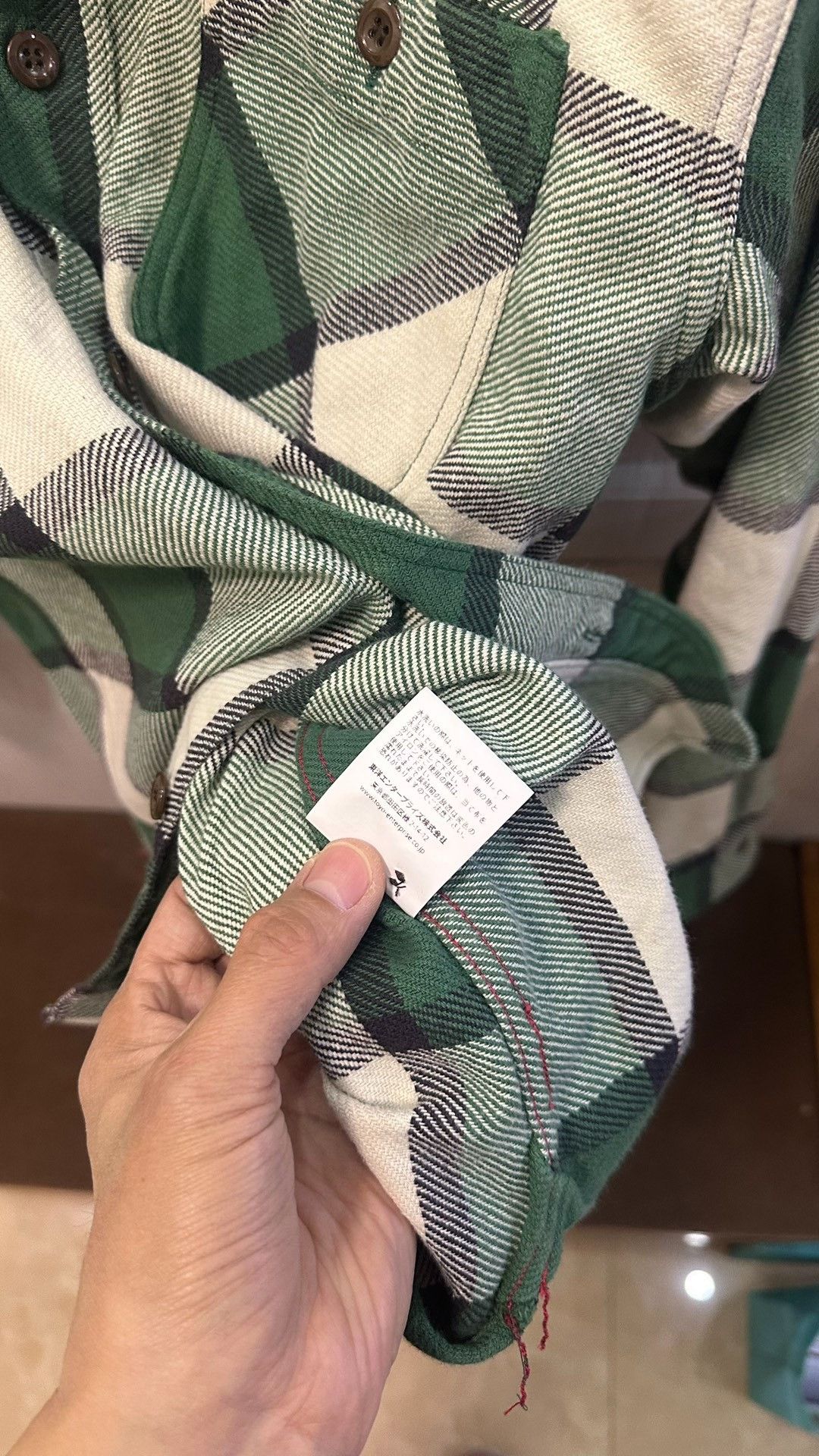 Sugar Cane Sugar Cane Green Flannel Plaid Shirt Size US M / EU 48-50 / 2 - 7 Thumbnail