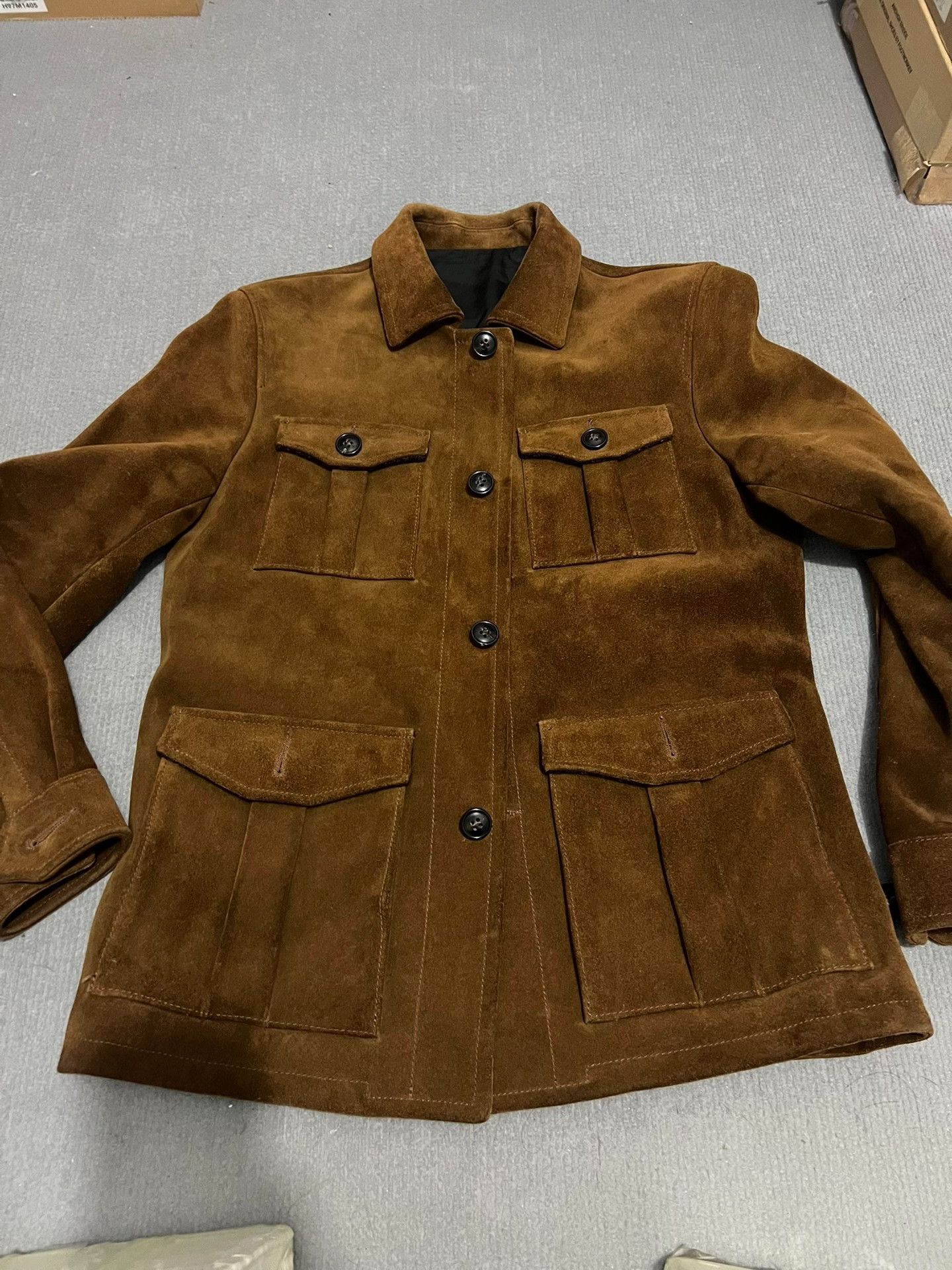 RRL Ralph Lauren Vintage Suede Military Leather Jacket Size US M / EU 48-50 / 2 - 9 Thumbnail