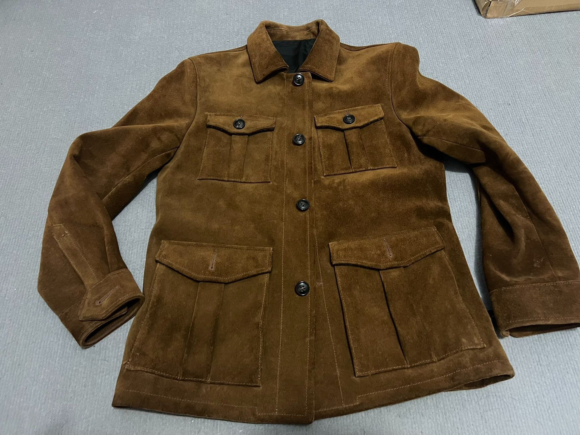 RRL Ralph Lauren Vintage Suede Military Leather Jacket Size US M / EU 48-50 / 2 - 8 Thumbnail