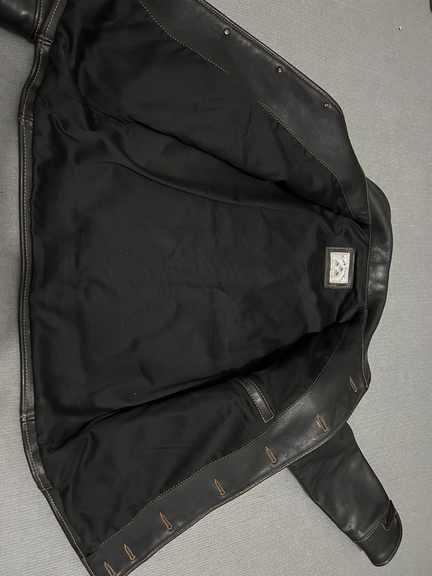 RRL Ralph Lauren Campus Cowhide Leather Biker Jacket Size US L / EU 52-54 / 3 - 9 Thumbnail