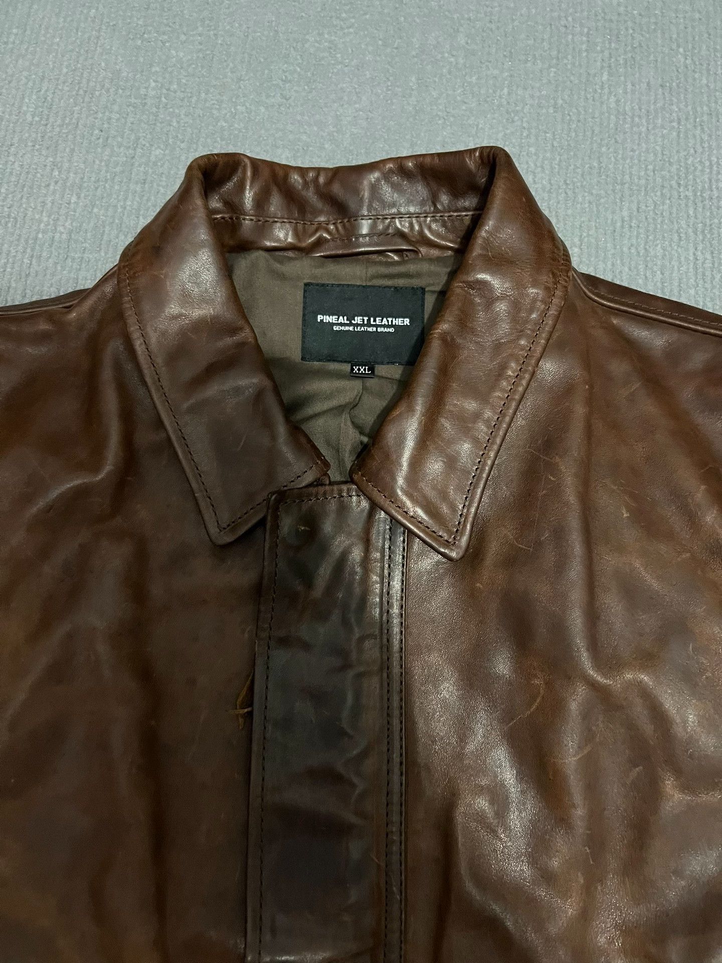 RRL Ralph Lauren Vintage Oil Wax Horse Leather Jacket Size US L / EU 52-54 / 3 - 3 Thumbnail