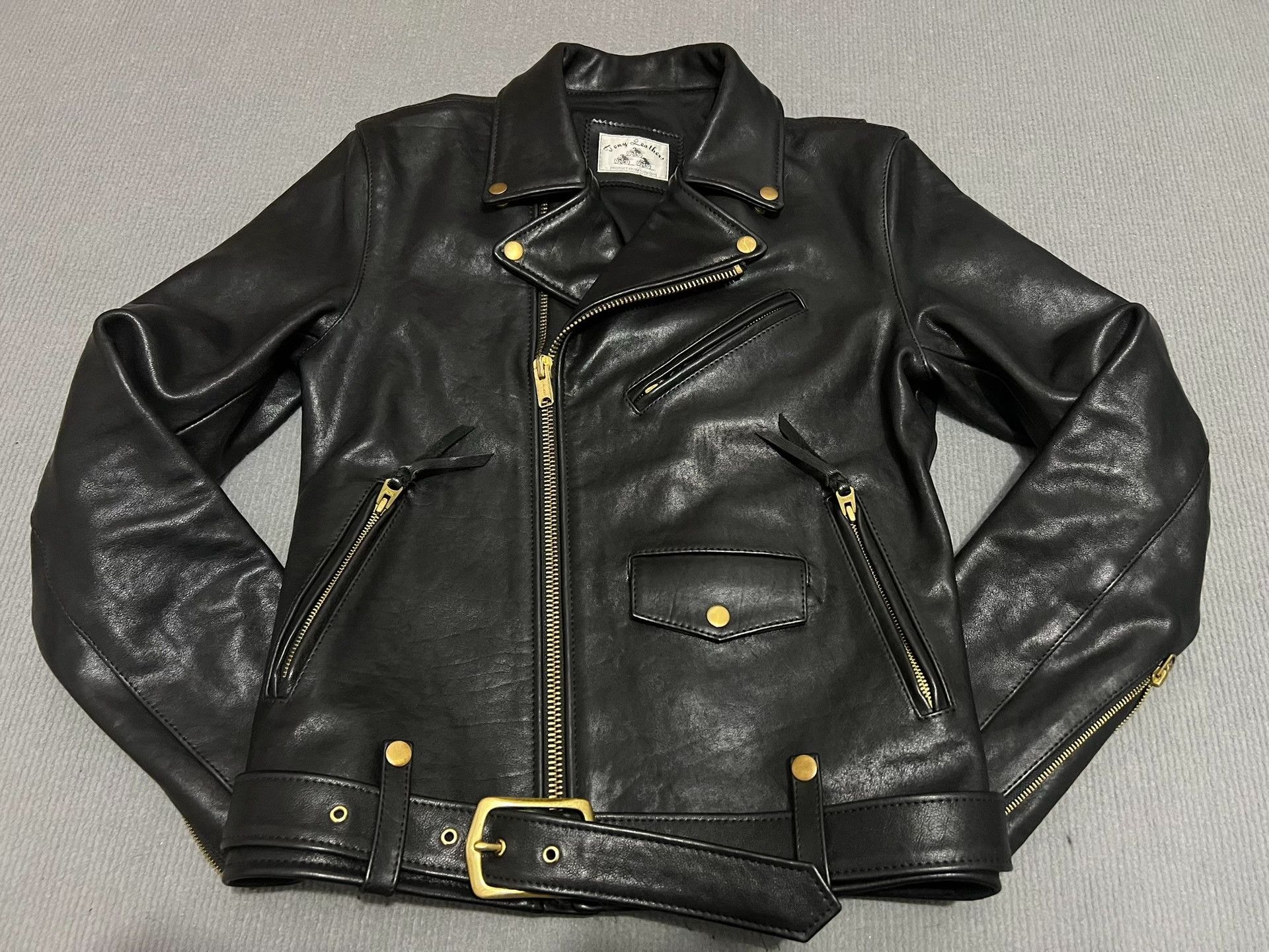 Freewheelers Custom Cowhide Leather Biker Jacket Size US L / EU 52-54 / 3 - 2 Thumbnail