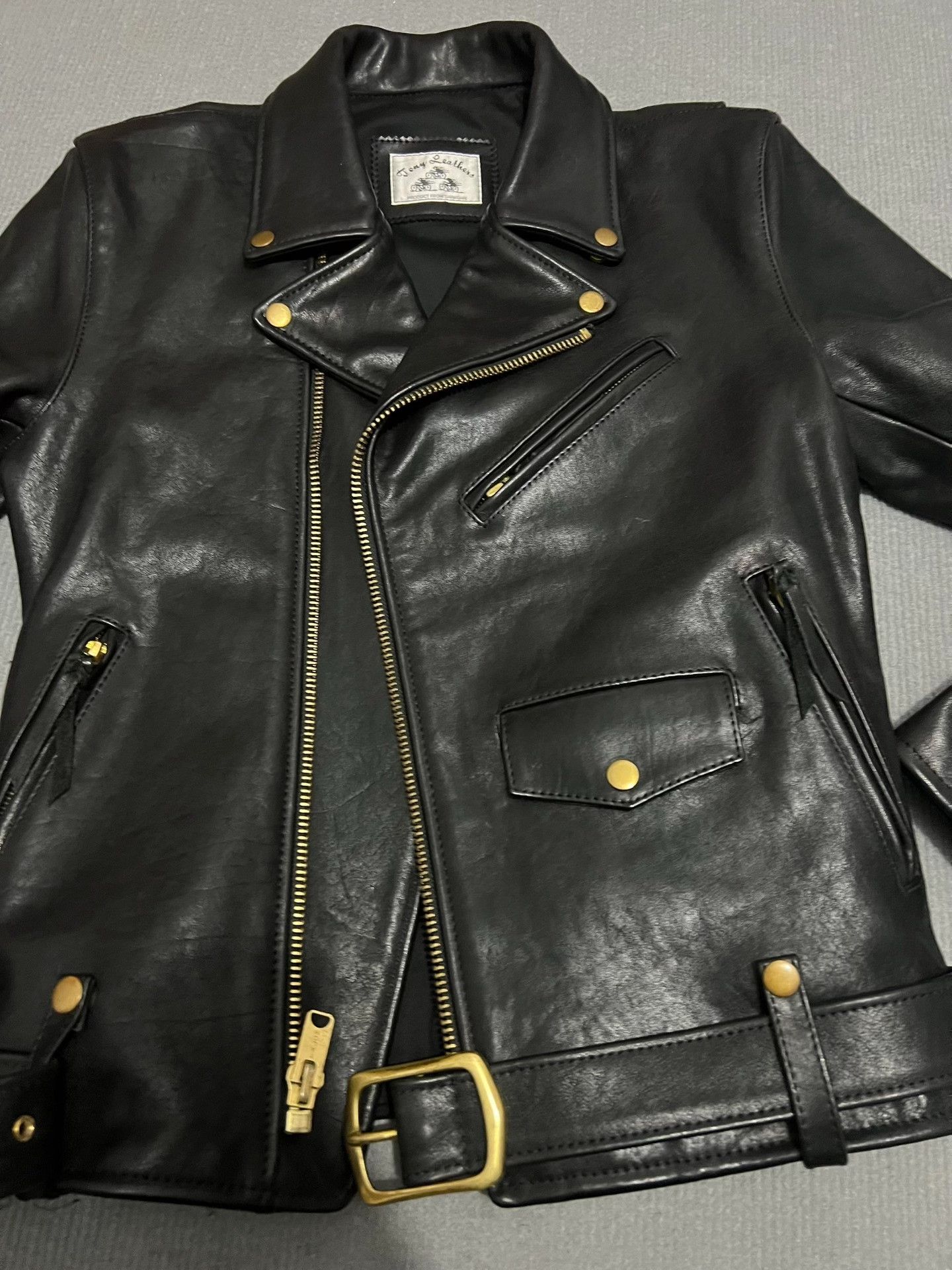 Freewheelers Custom Cowhide Leather Biker Jacket Size US L / EU 52-54 / 3 - 8 Thumbnail