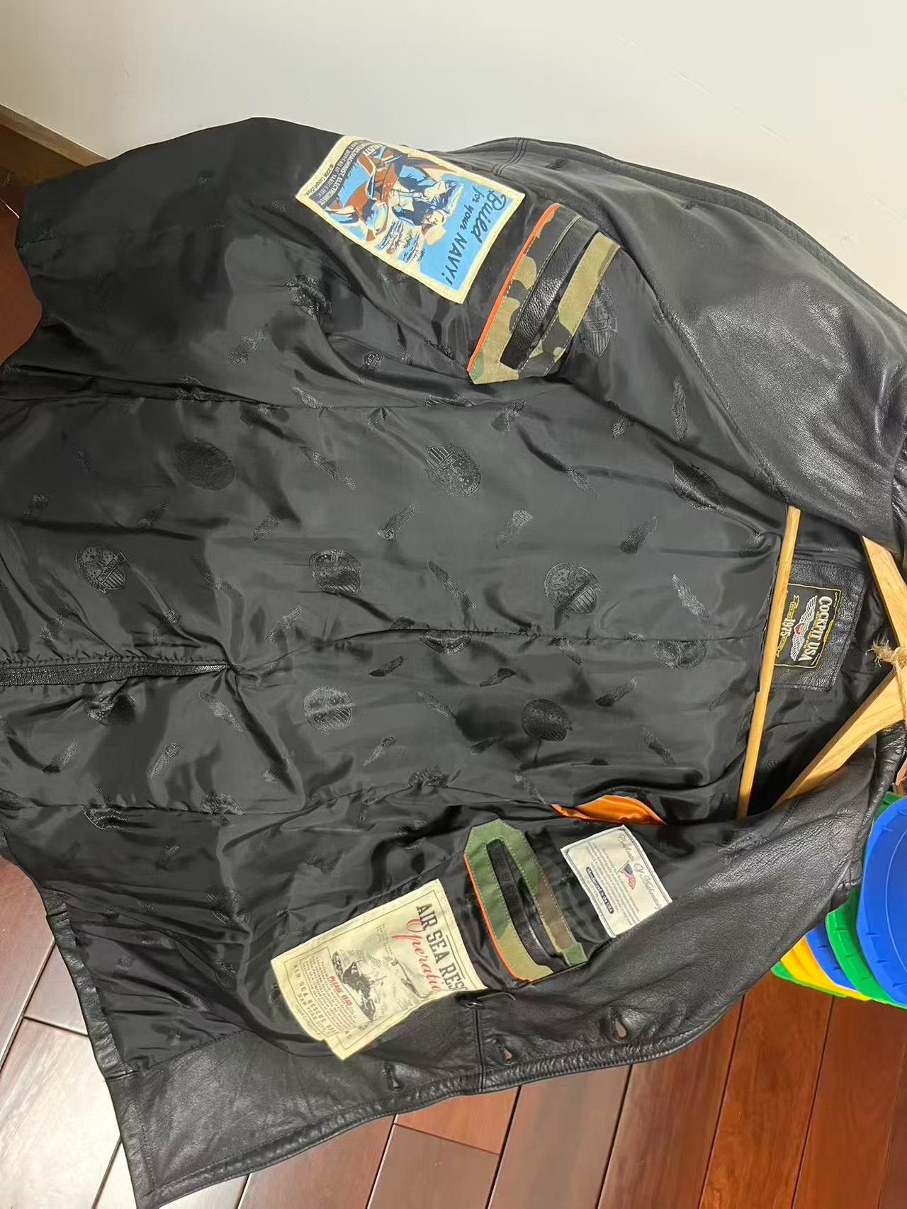 Cockpit USA Cockpit US Navy 740 Black Goatskin Jacket Size US S / EU 44-46 / 1 - 4 Thumbnail
