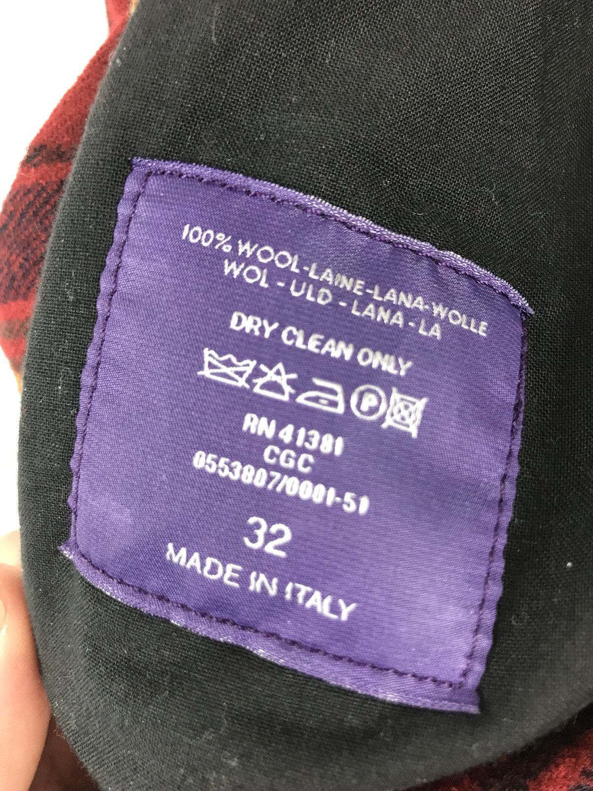 Polo Ralph Lauren Polo Ralph Lauren Purple Label Mens Tartan Wool 