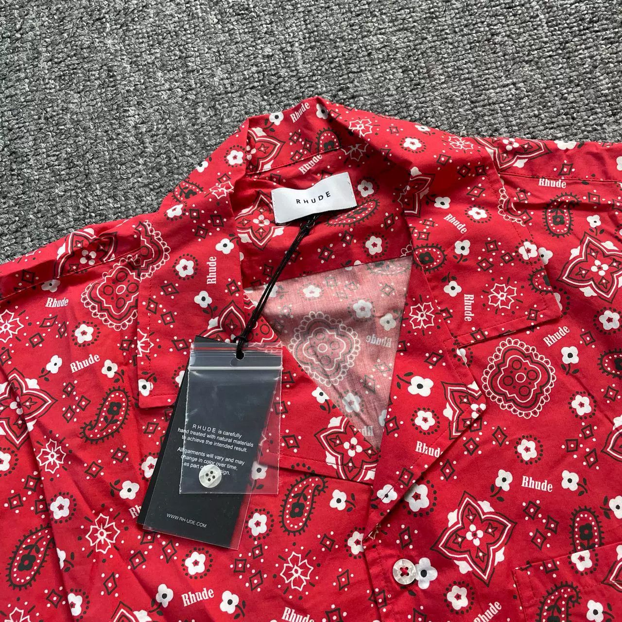 Rhude RHUDE Red Paisley Short-sleeve Shirt Size US XS / EU 42 / 0 - 3 Thumbnail