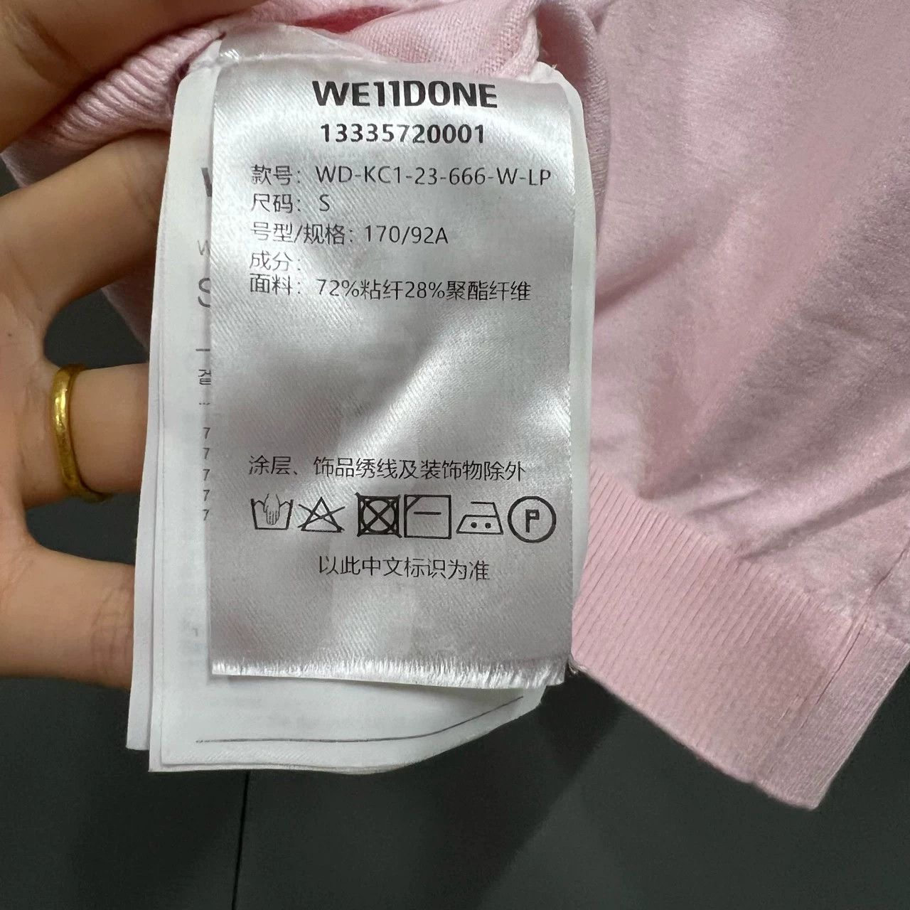 WE11DONE WE11DONE Pink Logo Print Knit Cardigan Size S / US 4 / IT 40 - 3 Thumbnail