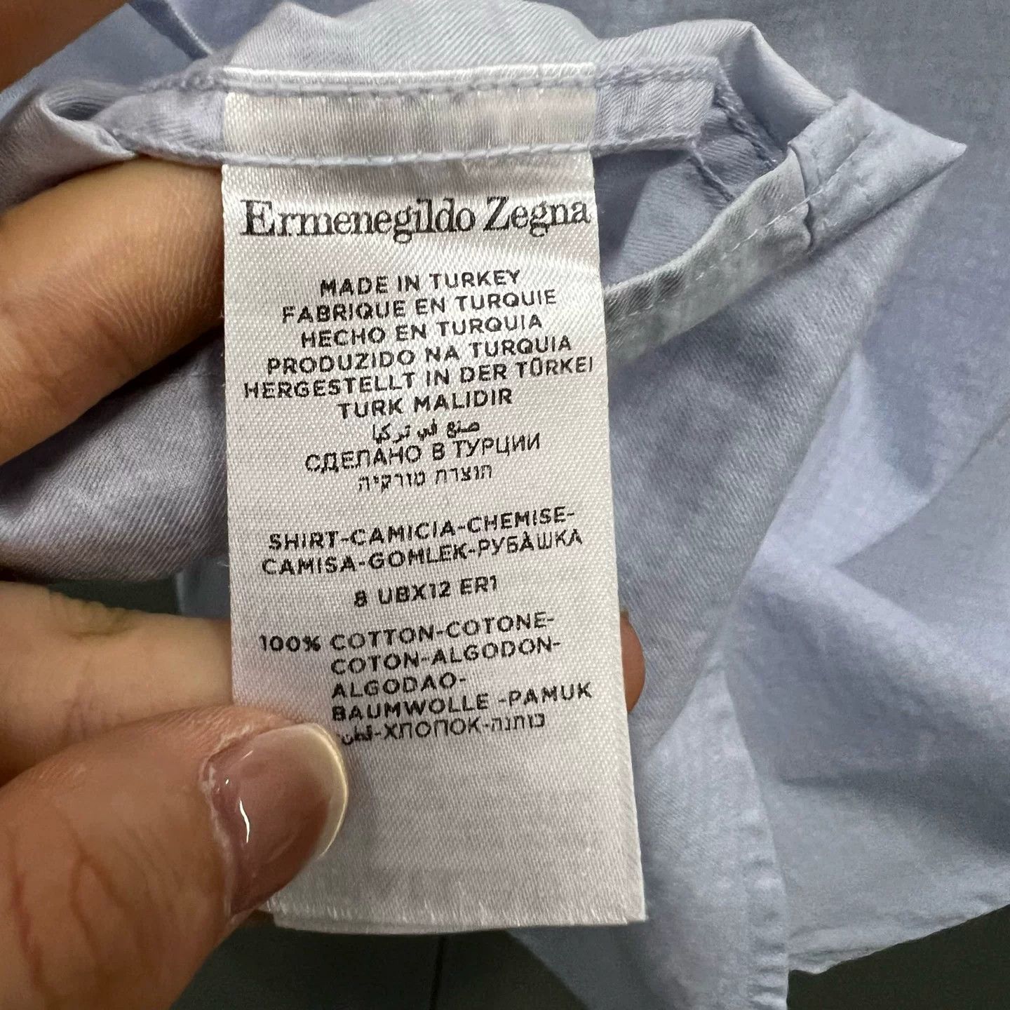 Ermenegildo Zegna Zegna Light Blue Short-Sleeve Shirt Size US XL / EU 56 / 4 - 3 Thumbnail