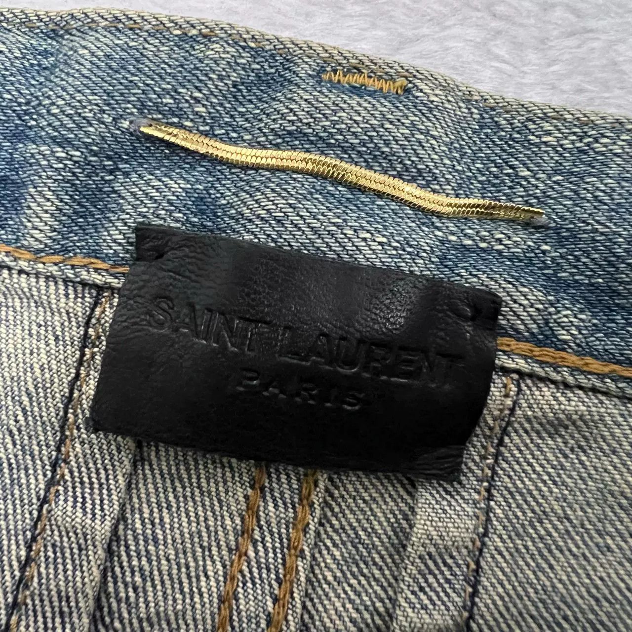 Saint Laurent Paris Saint Laurent SLP Washed Distressed Denim Size 27" / US 4 / IT 40 - 3 Thumbnail