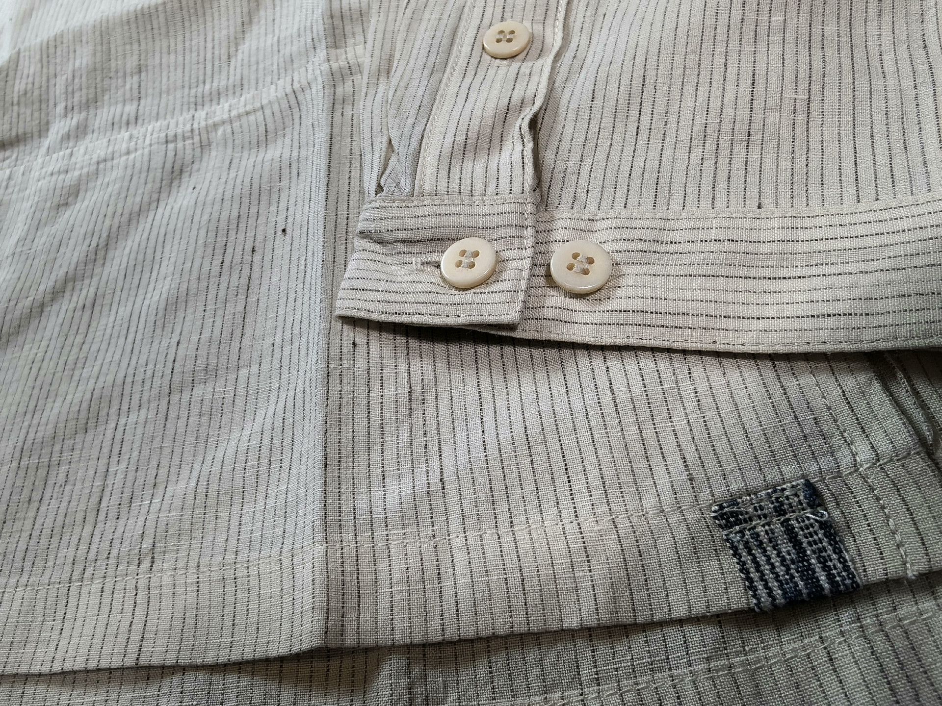 Visvim VISVIM 23SS TUNIC P.O. SANTOME Striped Collarless Shirt Size US M / EU 48-50 / 2 - 4 Thumbnail