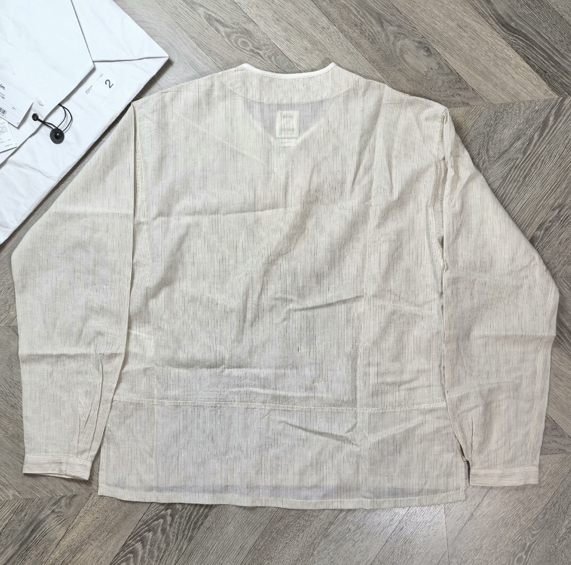 Visvim VISVIM 23SS TUNIC P.O. SANTOME Striped Collarless Shirt Size US M / EU 48-50 / 2 - 3 Thumbnail