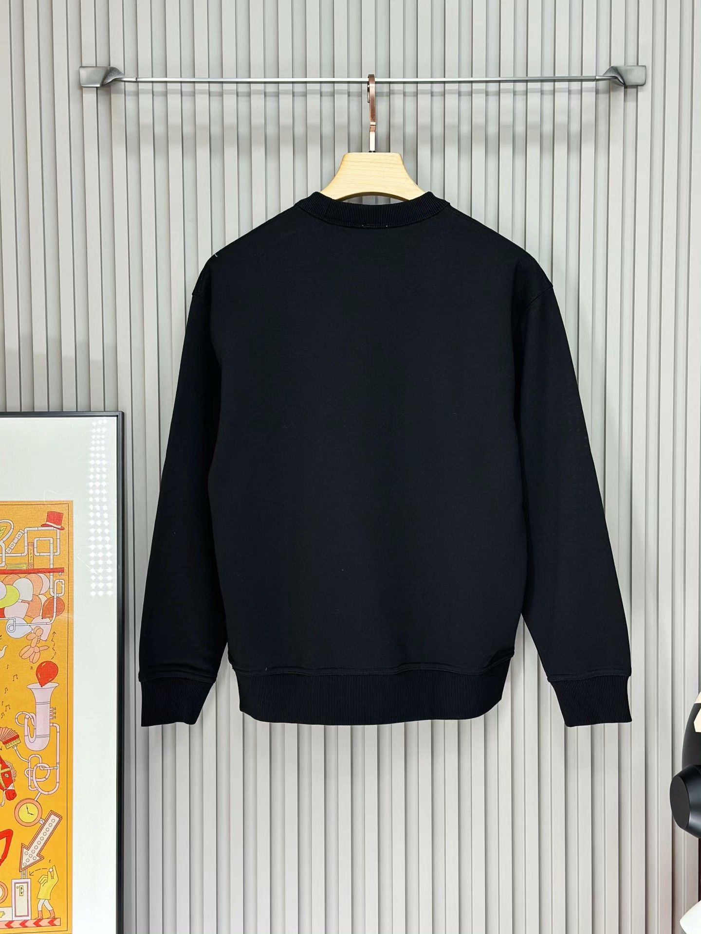 Burberry Burberry Black Round Neck Fleece Sweatshirt Size US M / EU 48-50 / 2 - 2 Thumbnail