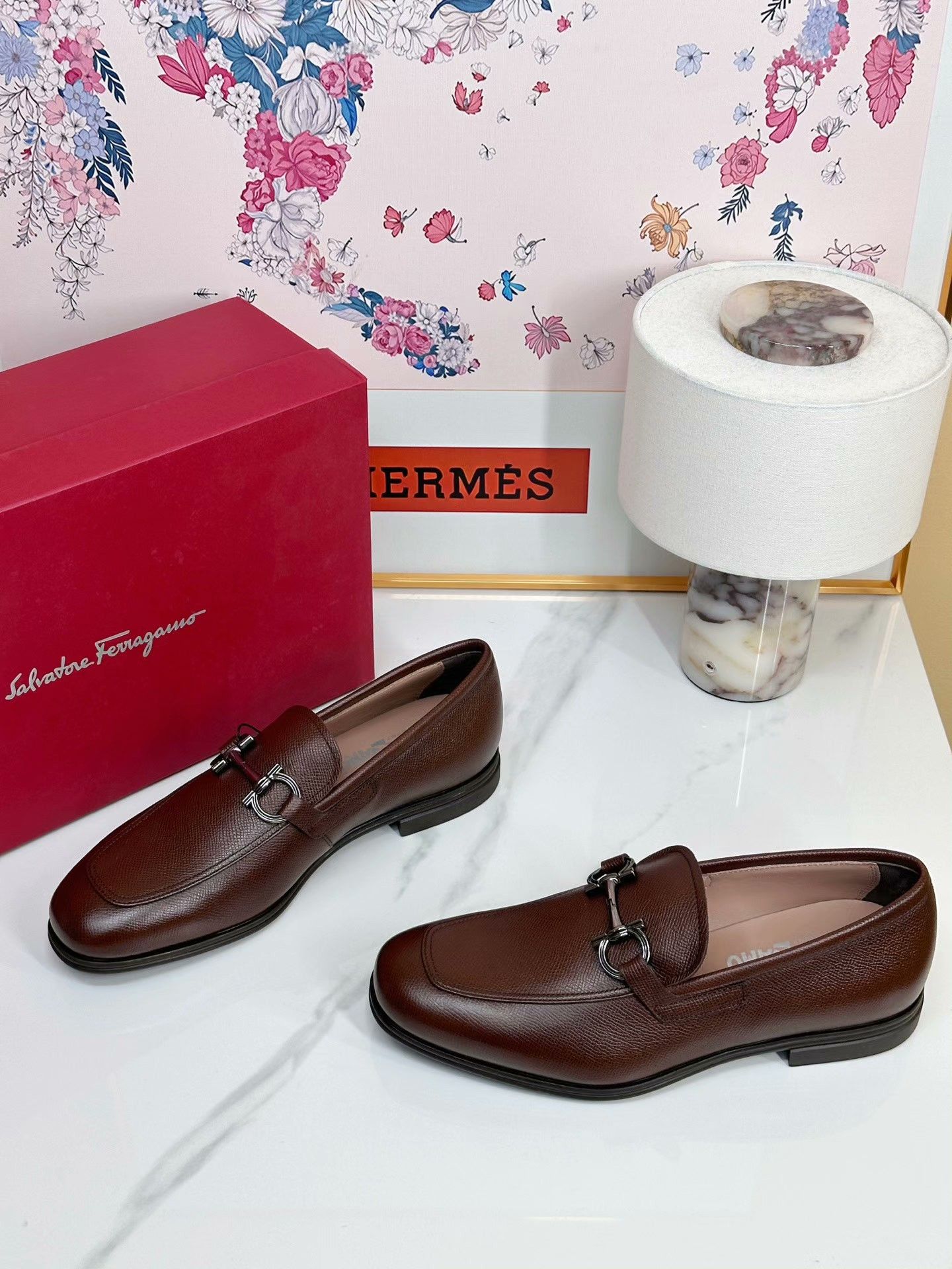 Salvatore Ferragamo Ferragamo Brown Leather Loafers Size US 7.5 / EU 40-41 - 2 Thumbnail