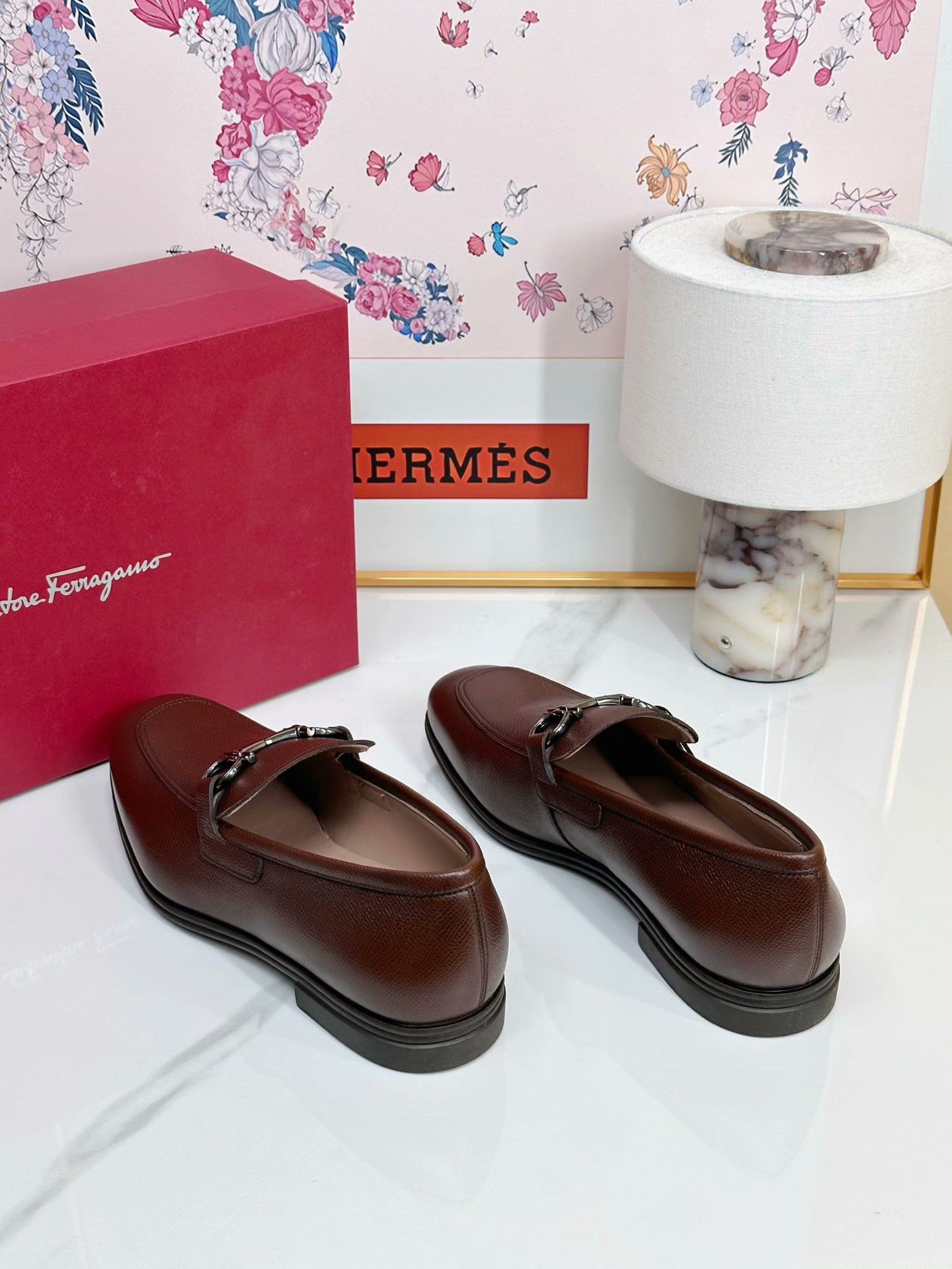 Salvatore Ferragamo Ferragamo Brown Leather Loafers Size US 7.5 / EU 40-41 - 4 Thumbnail