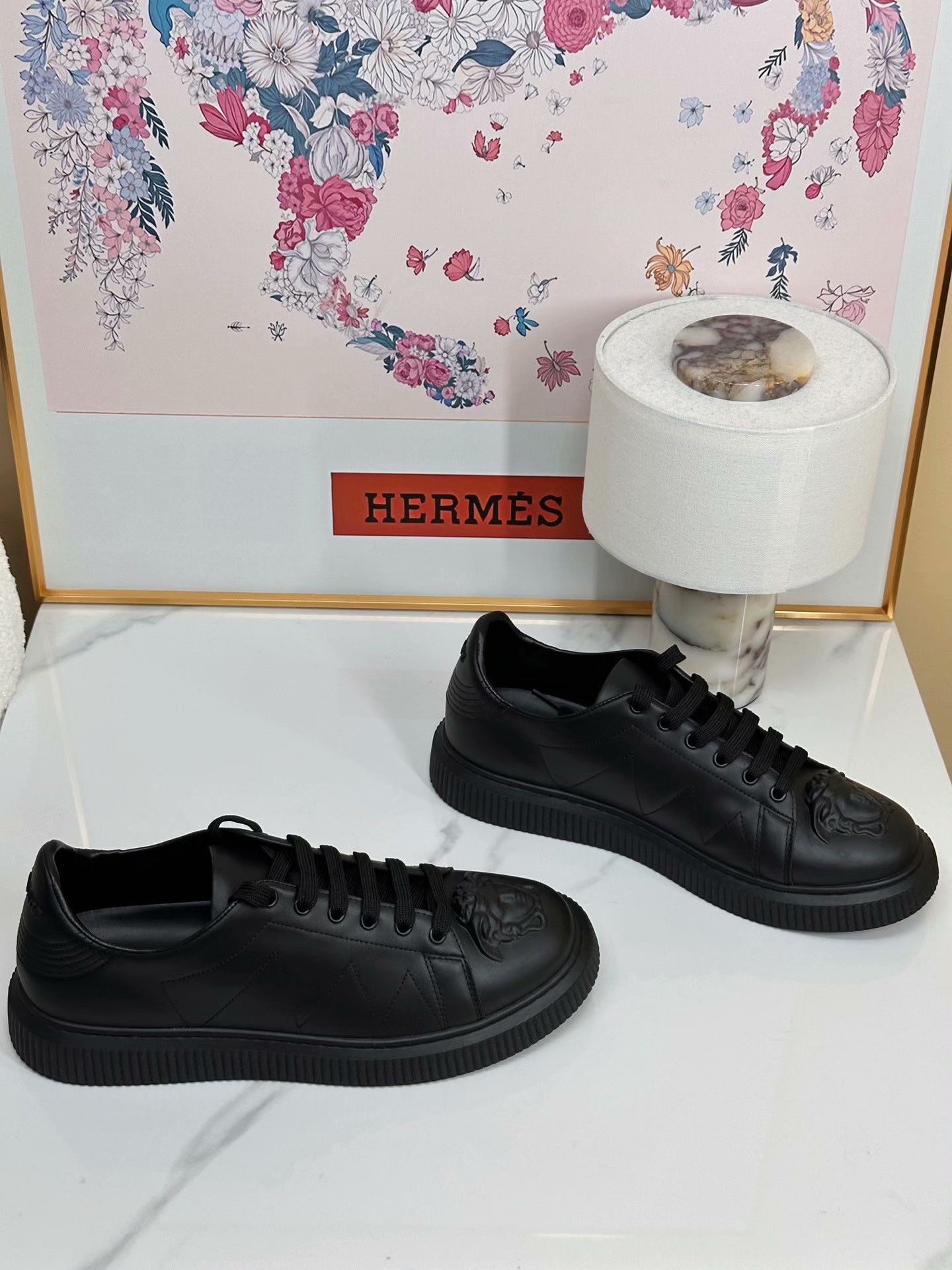 Versace Versace Black Medusa Embossed Casual Sneakers Size US 10 / EU 43 - 4 Thumbnail