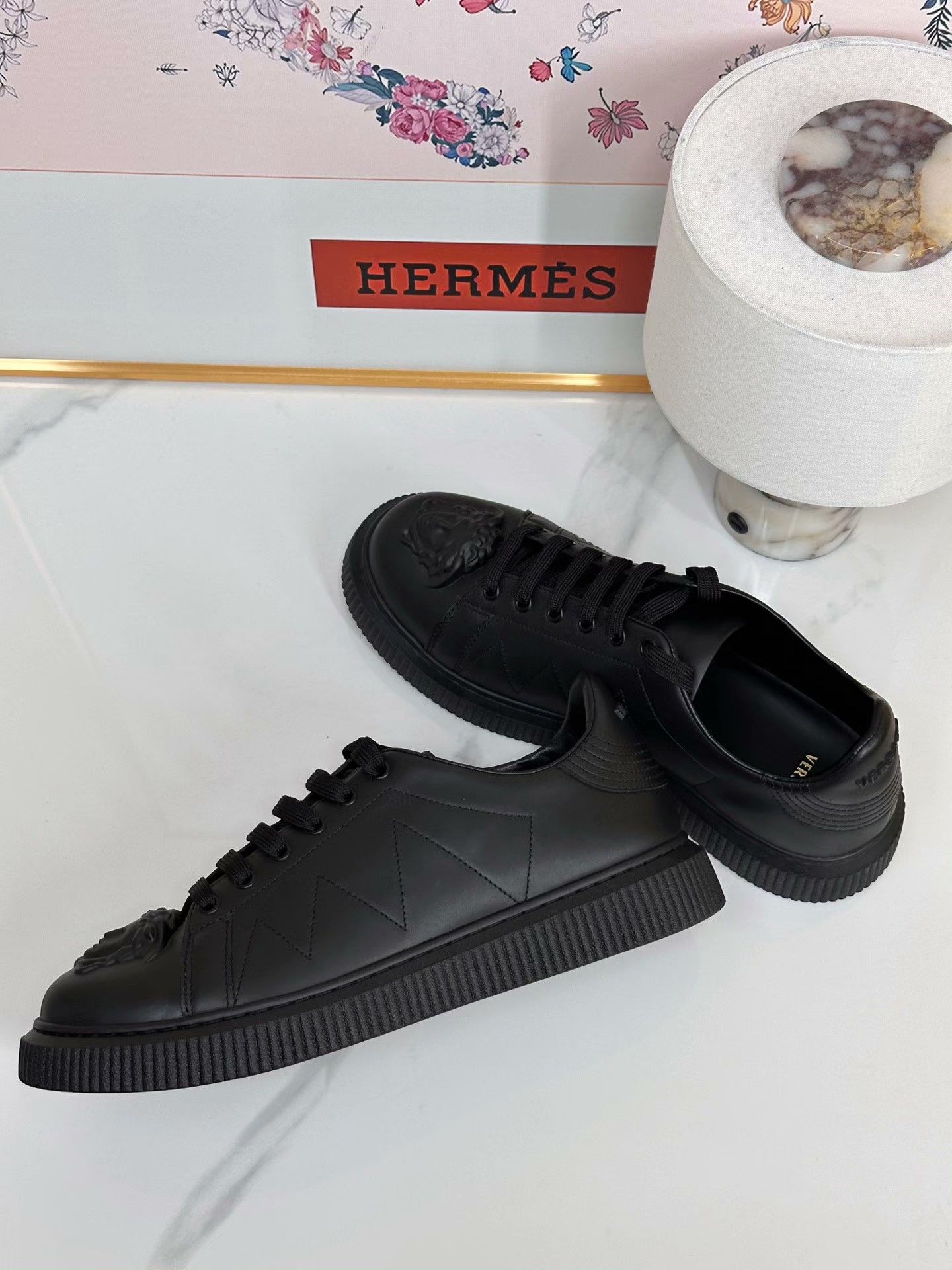 Versace Versace Black Medusa Embossed Casual Sneakers Size US 10 / EU 43 - 6 Thumbnail