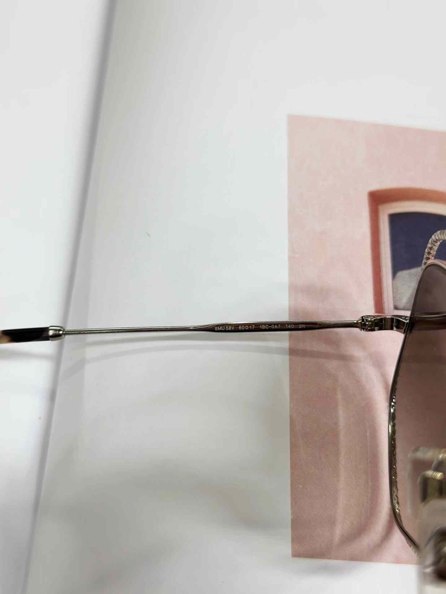 Miu Miu MIUMIU Silver Irregular Casual Sunglasses Size ONE SIZE - 7 Thumbnail
