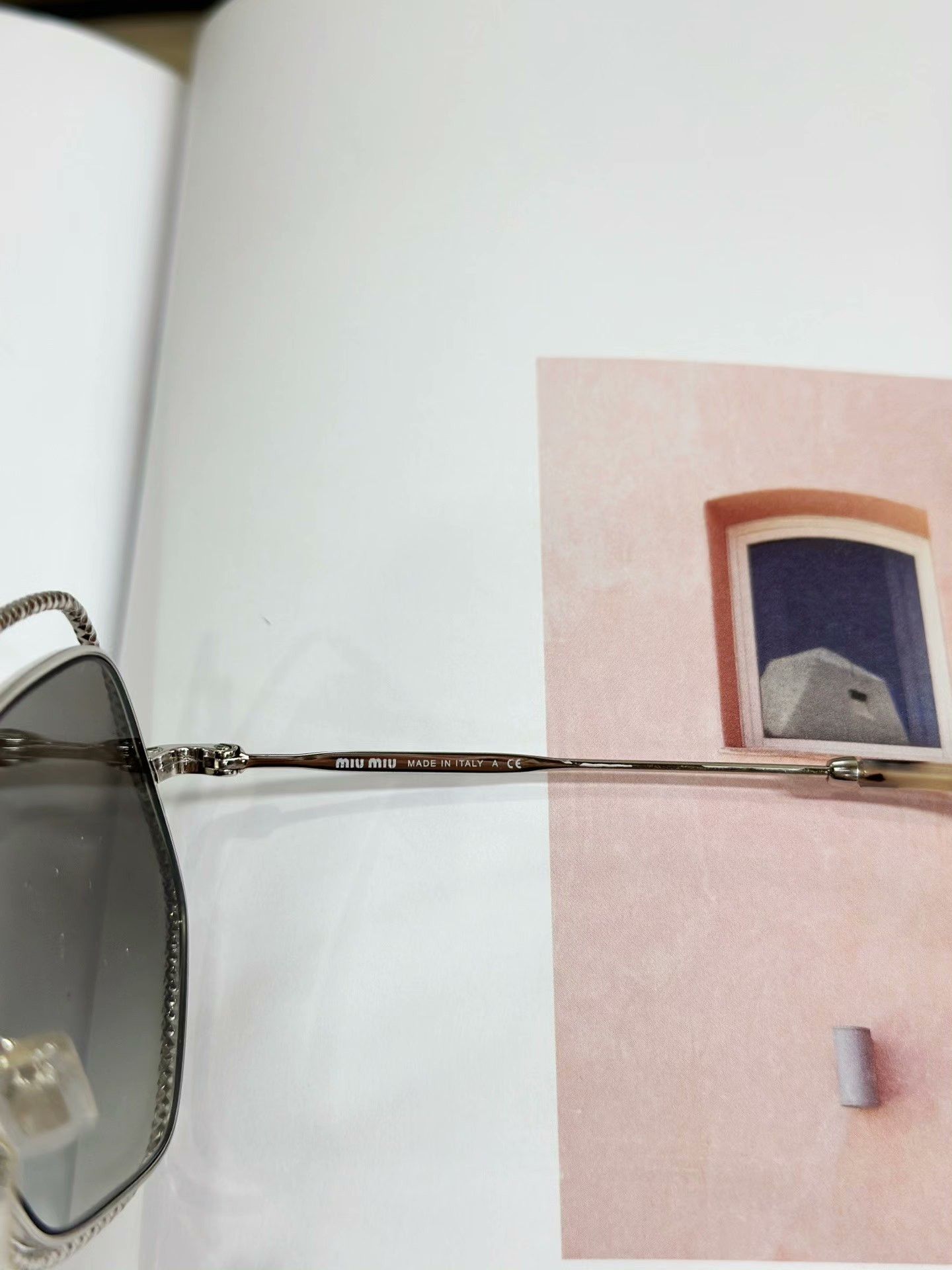 Miu Miu MIUMIU Silver Irregular Casual Sunglasses Size ONE SIZE - 6 Thumbnail