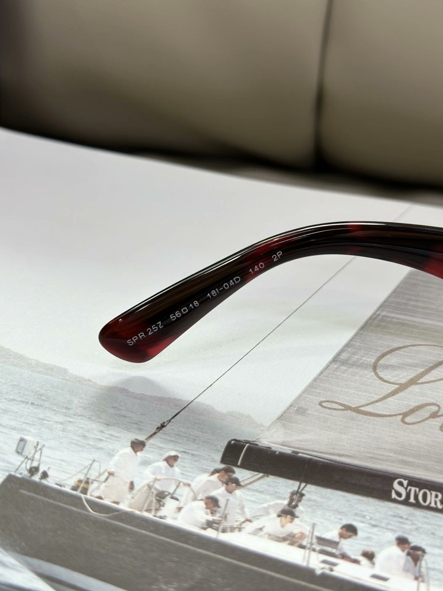 Prada PRADA Black Red Square Casual Sunglasses Size ONE SIZE - 8 Thumbnail