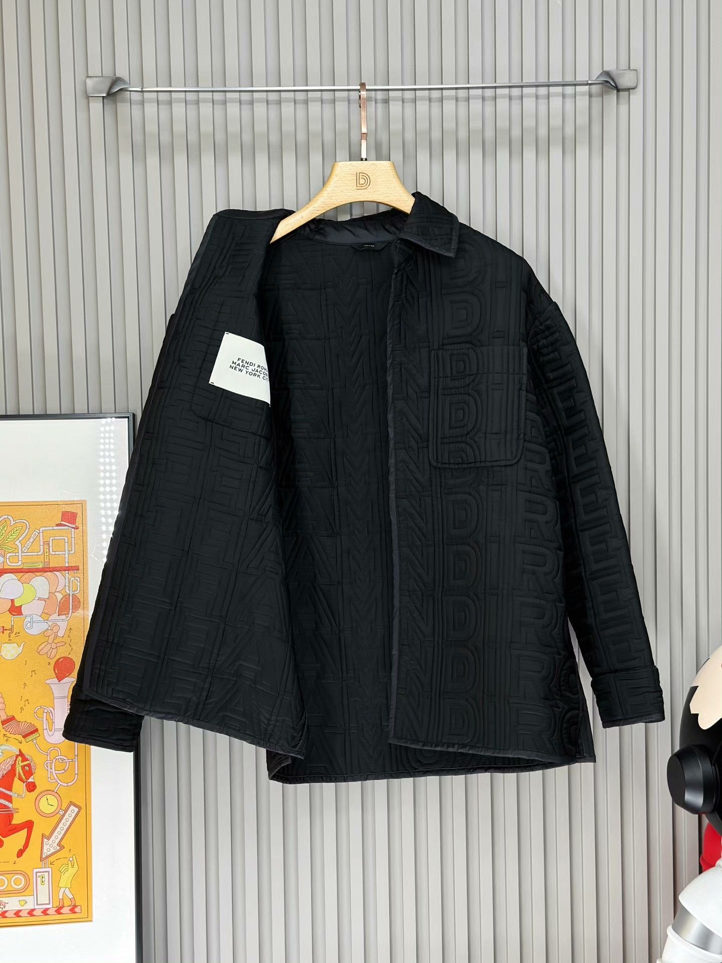 Fendi FENDI Black Letter Print Collar Jacket Size US S / EU 44-46 / 1 - 3 Thumbnail