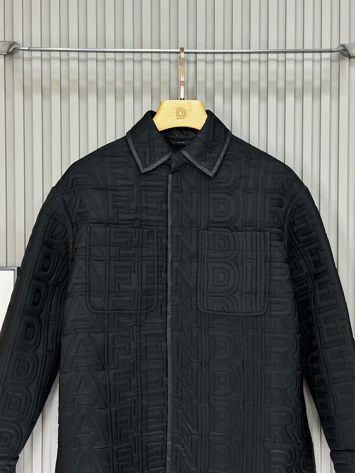 Fendi FENDI Black Letter Print Collar Jacket Size US S / EU 44-46 / 1 - 4 Thumbnail