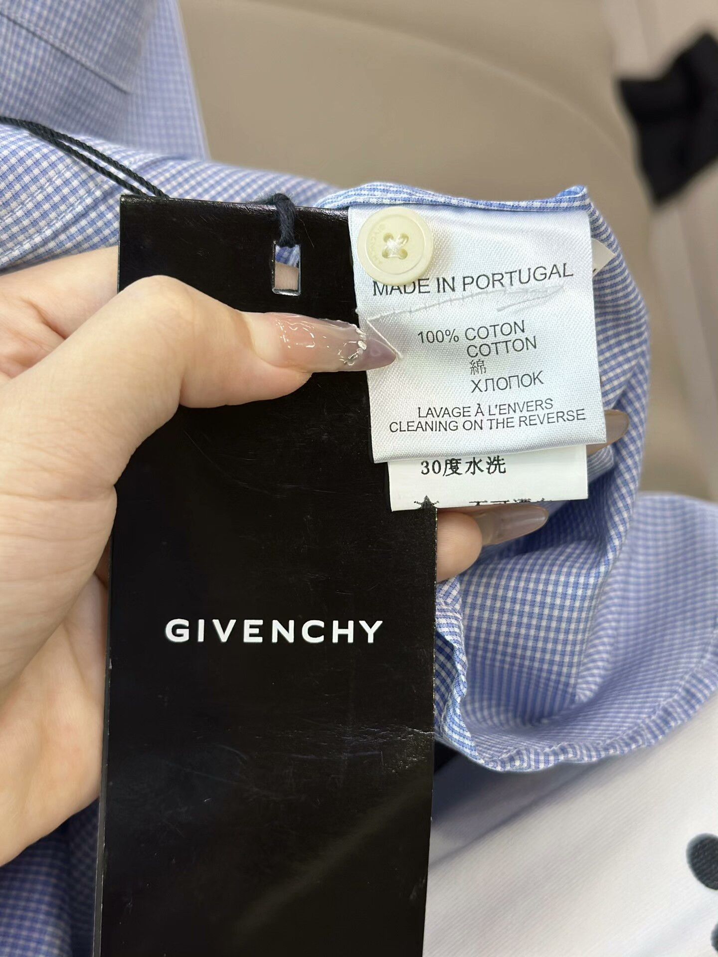 Givenchy GIVENCHY Blue Casual Short-Sleeve Shirt Size US XXS / EU 40 - 5 Thumbnail