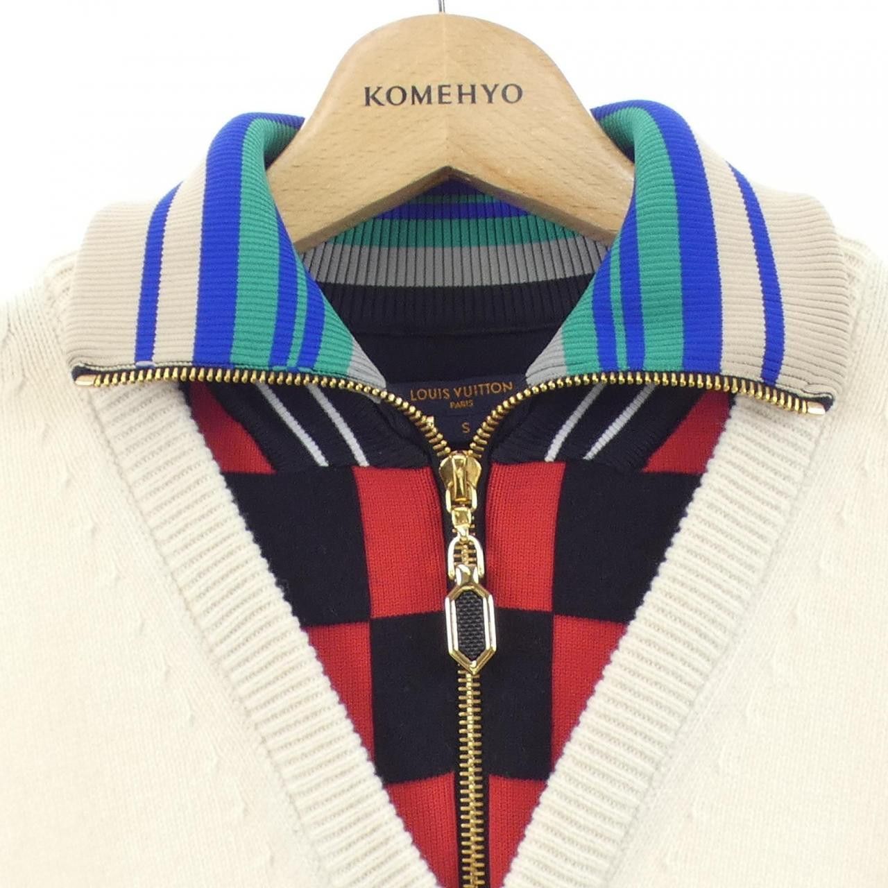 Louis Vuitton Louis Vuitton Louis Vuitton Cashmere Blend Knit Textile Tops FHKL63RZC DUTY FREE for USA Size ONE SIZE - 5 Thumbnail