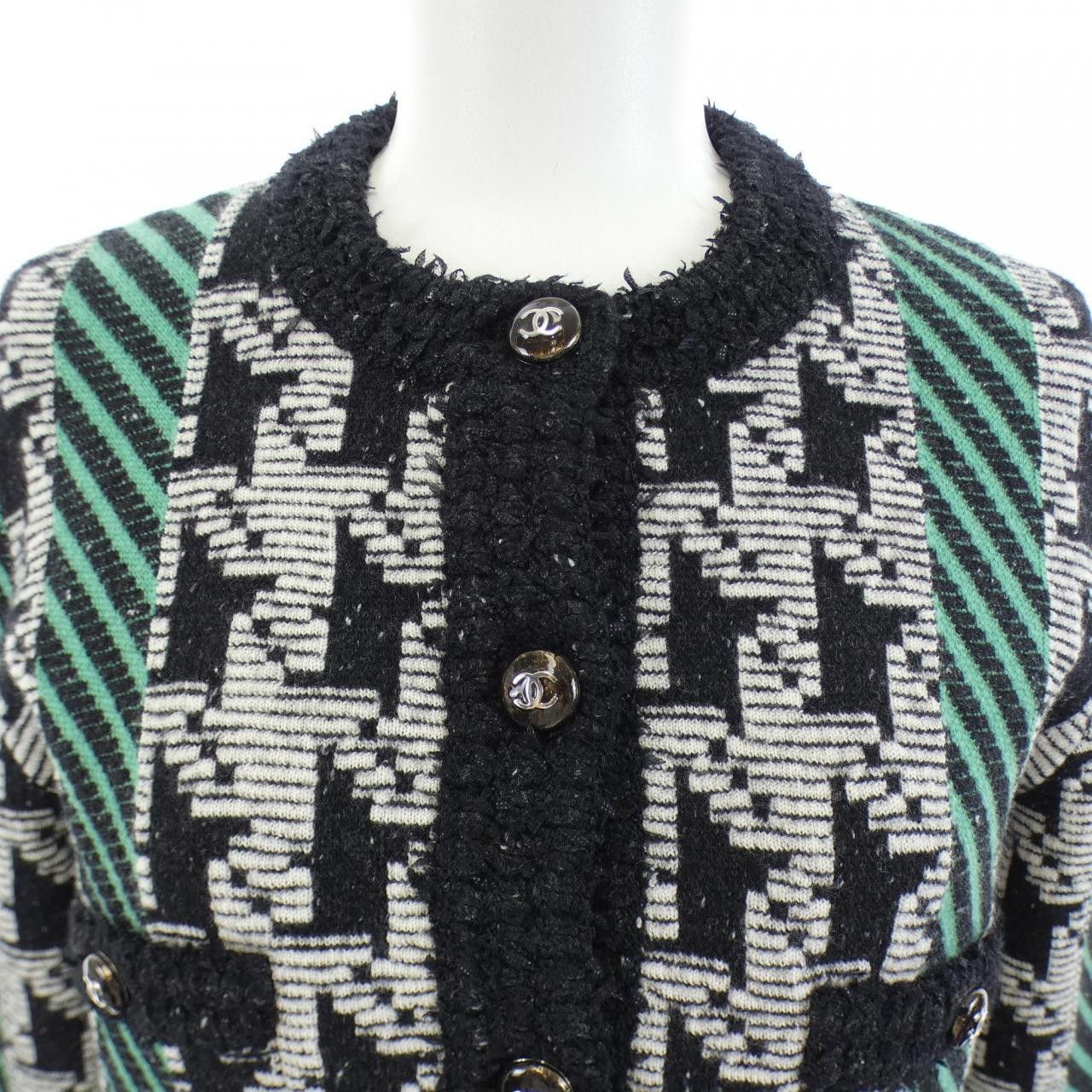 Chanel Chanel Chanel LOOK60 Cashmere Blend Jacket Textile Outerwear P77453K11195 DUTY FREE for USA Size ONE SIZE - 6 Thumbnail