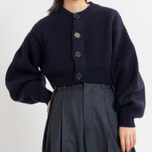Other Other INSCRIRE Cropped cardigan Wool Cardigan Textile Tops I24AW-K11 DUTY FREE for USA Size ONE SIZE - 3 Thumbnail