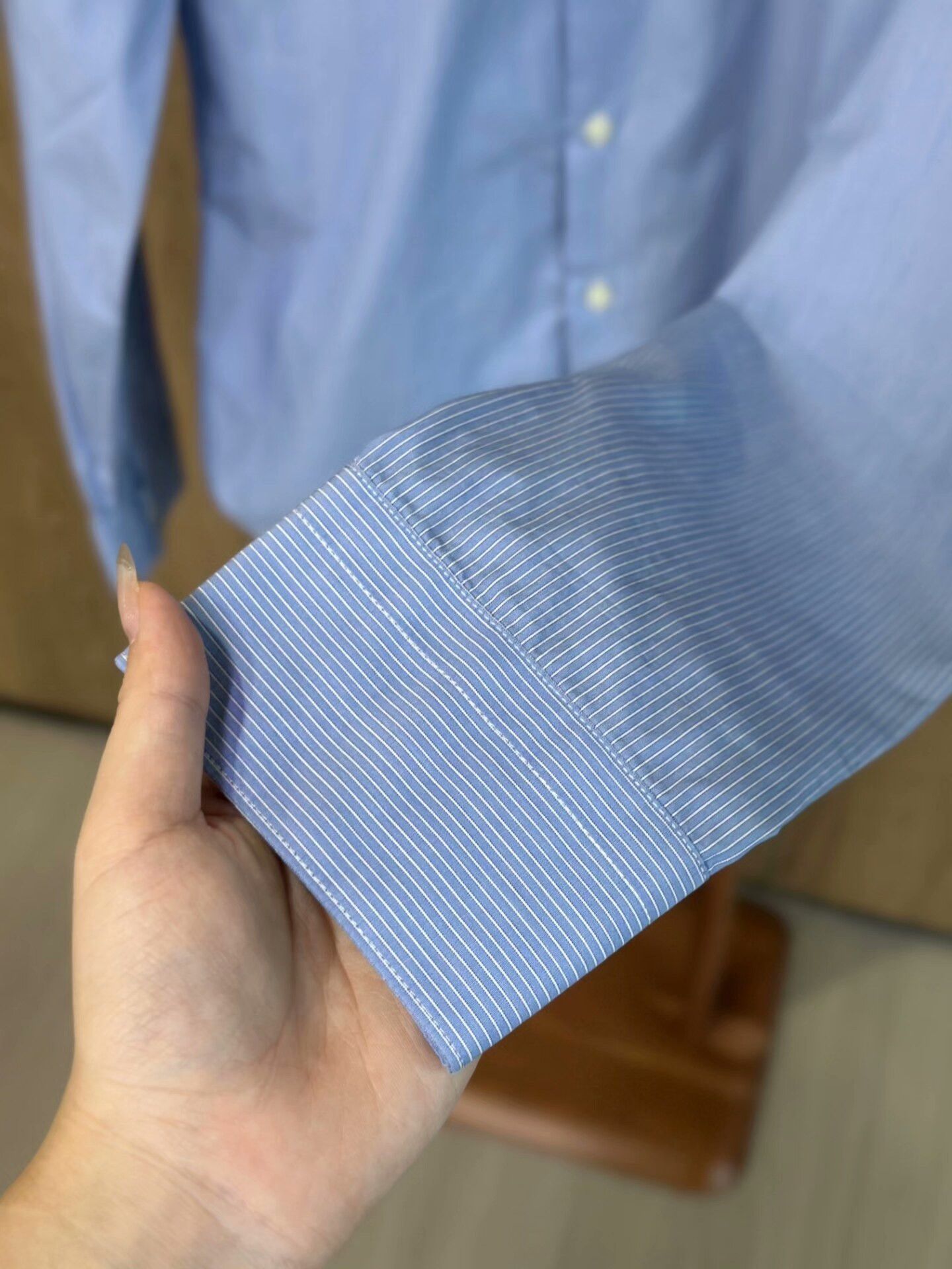 Givenchy Givenchy Blue Striped Long-Sleeve Shirt Size US XXS / EU 40 - 4 Thumbnail