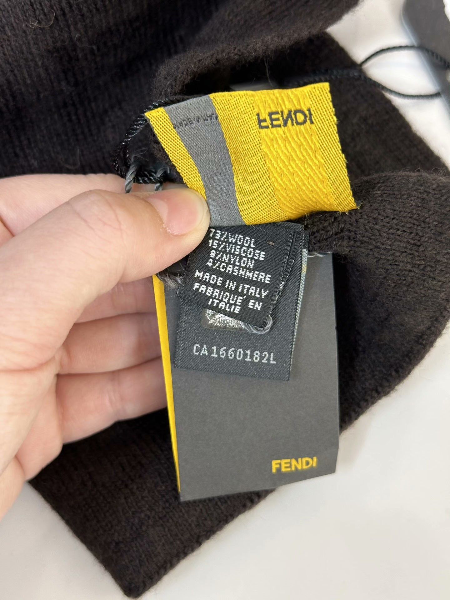 Fendi FENDI Brown Wool Casual Scarf Size ONE SIZE - 5 Thumbnail