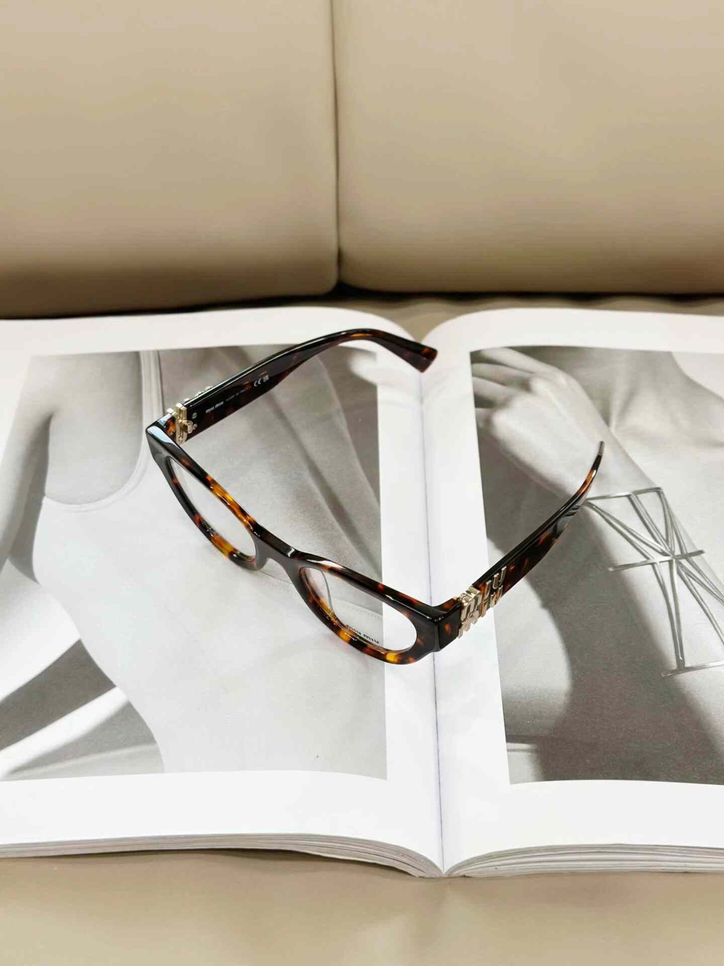 Miu Miu MIUMIU Tortoiseshell Cat-Eye Plain Glasses Size ONE SIZE - 4 Thumbnail