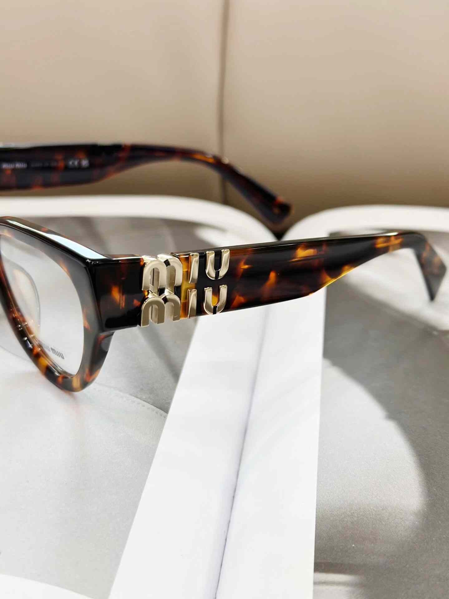 Miu Miu MIUMIU Tortoiseshell Cat-Eye Plain Glasses Size ONE SIZE - 6 Thumbnail