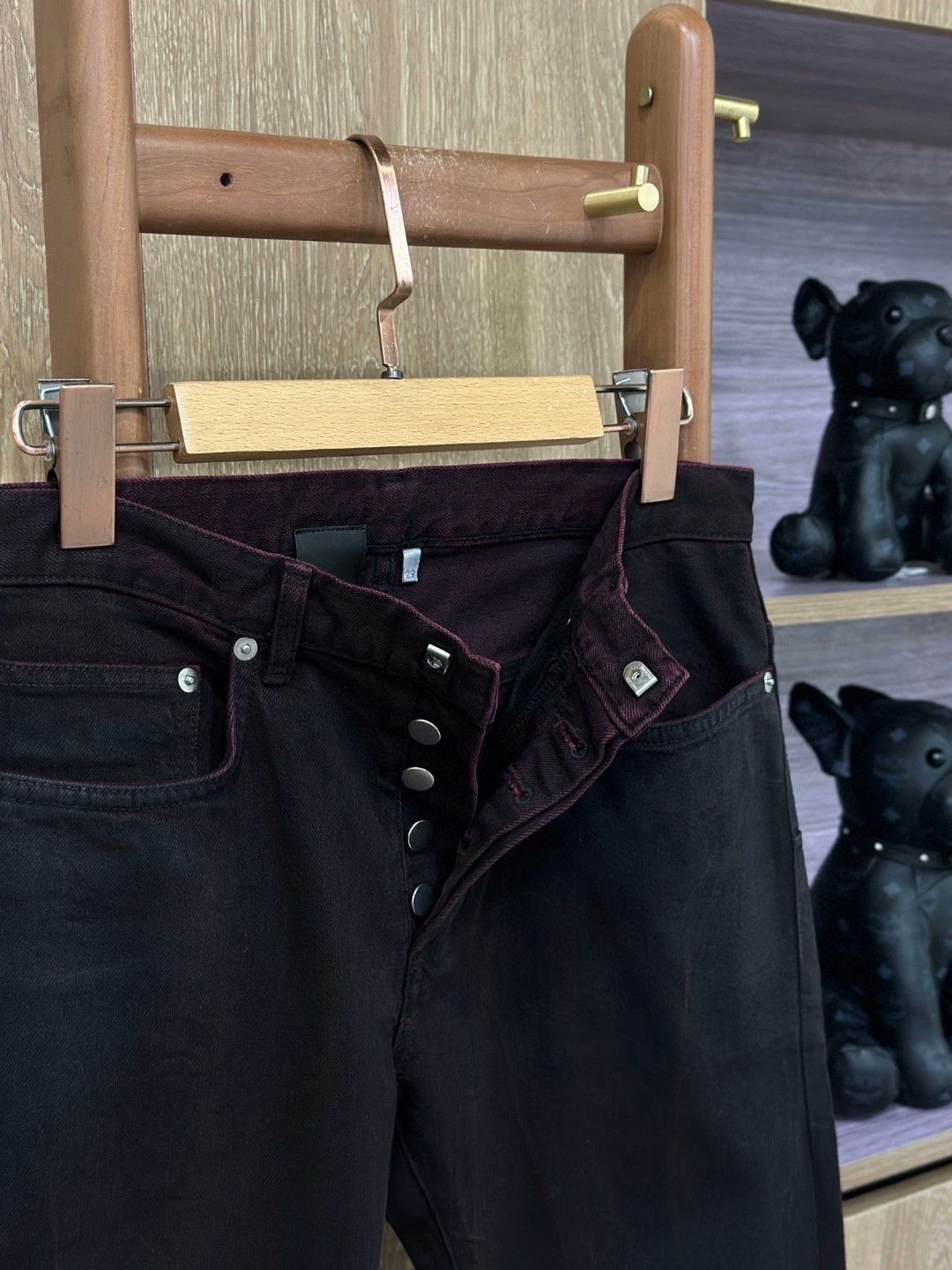 Dior DIOR Burgundy Casual Jeans Size US 29 - 4 Thumbnail