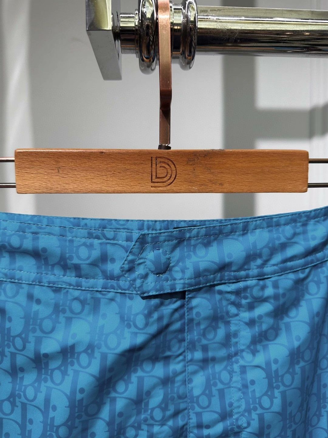 Dior Dior Blue Logo Drawstring Beach Shorts Size US 34 / EU 50 - 3 Thumbnail