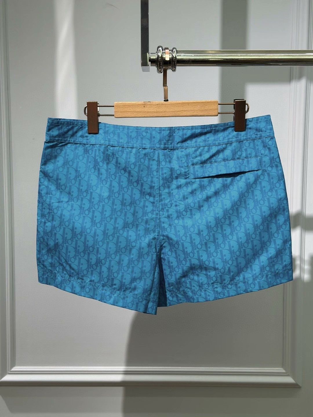 Dior Dior Blue Logo Drawstring Beach Shorts Size US 34 / EU 50 - 2 Thumbnail