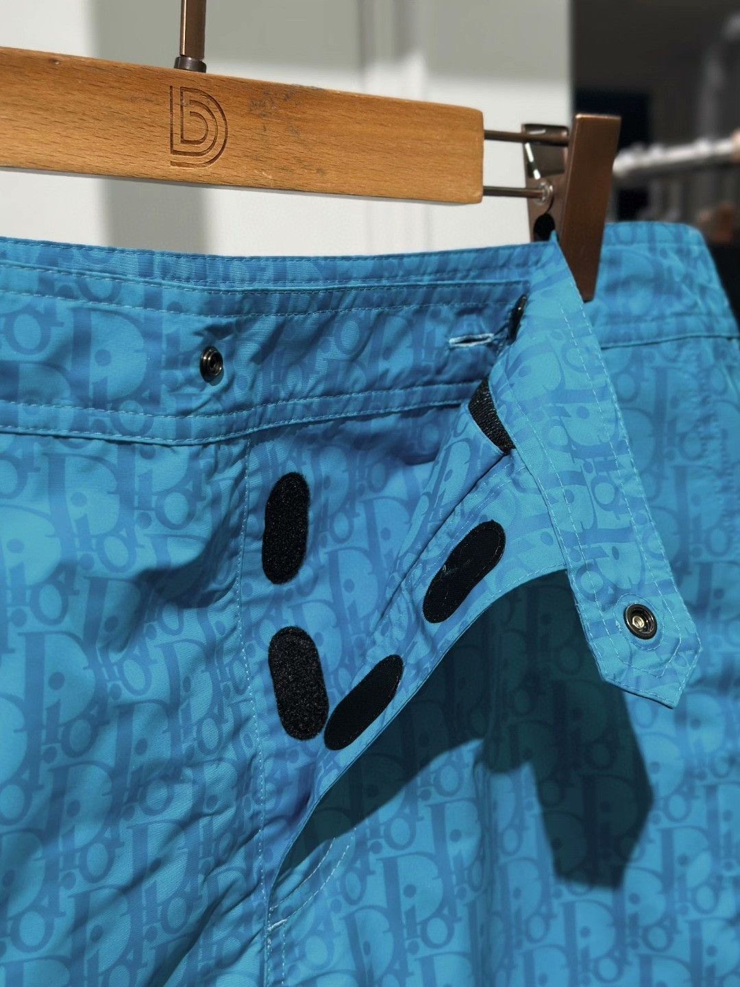 Dior Dior Blue Logo Drawstring Beach Shorts Size US 34 / EU 50 - 4 Thumbnail