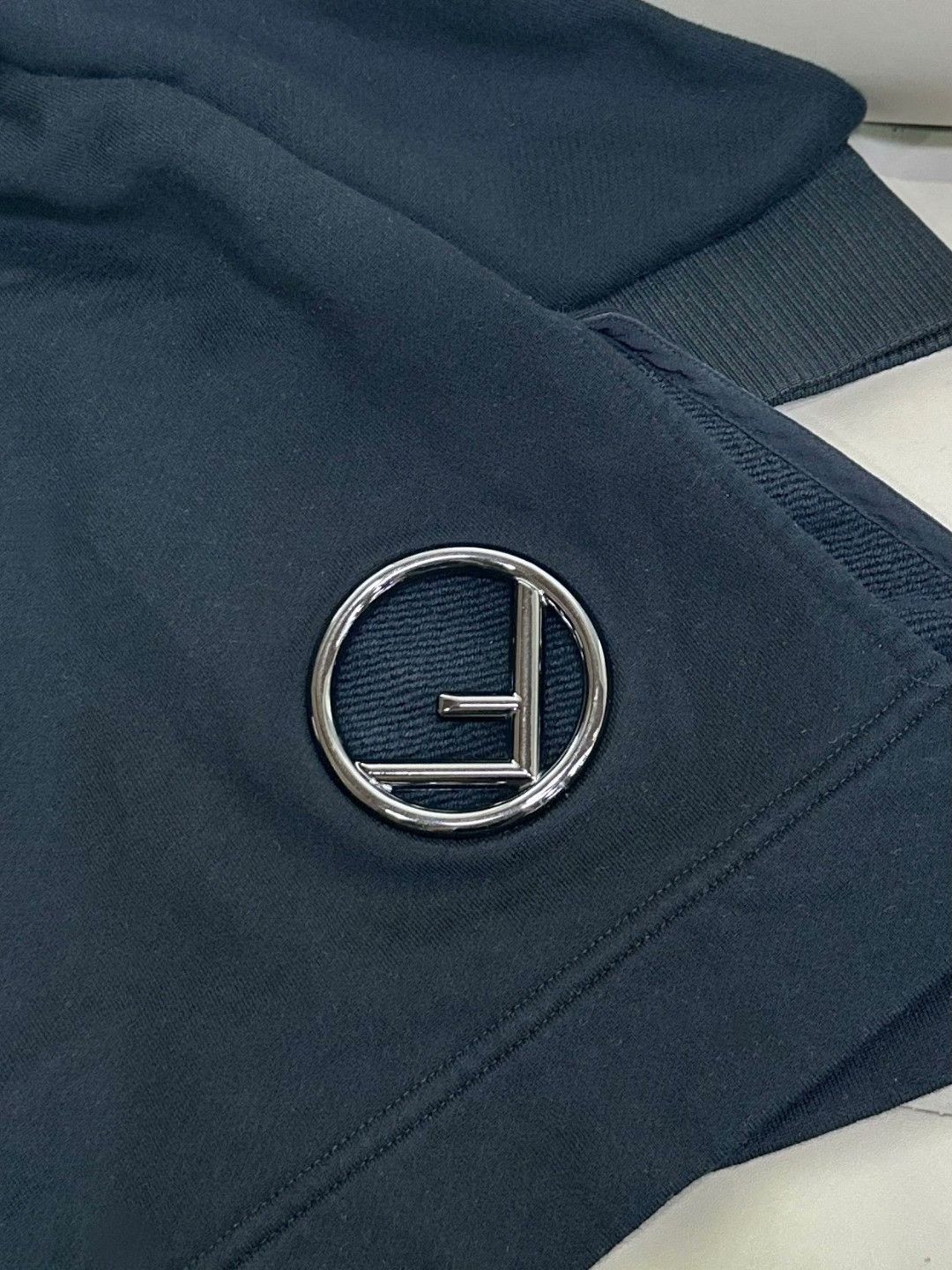 Fendi FENDI Black Embroidered Metal Logo Sweatshirt Size S / US 4 / IT 40 - 5 Thumbnail