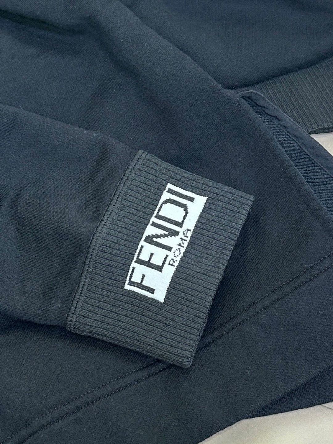 Fendi FENDI Black Embroidered Metal Logo Sweatshirt Size S / US 4 / IT 40 - 6 Thumbnail