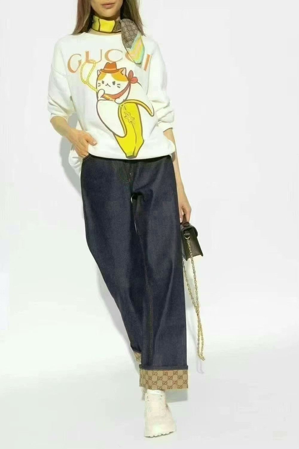 Gucci Gucci Banana Print Sweatshirt Size US XL / EU 56 / 4 - 6 Thumbnail