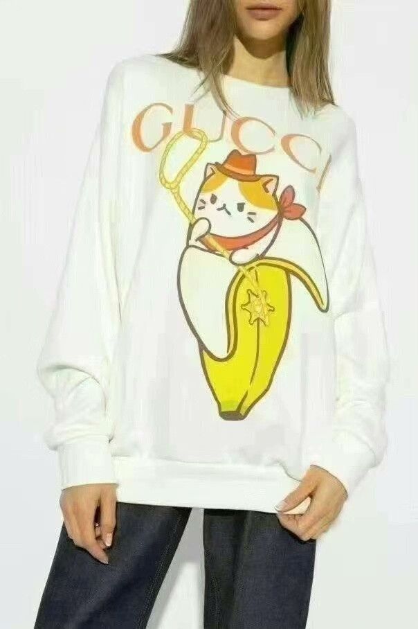 Gucci Gucci Banana Print Sweatshirt Size US XL / EU 56 / 4 - 5 Thumbnail