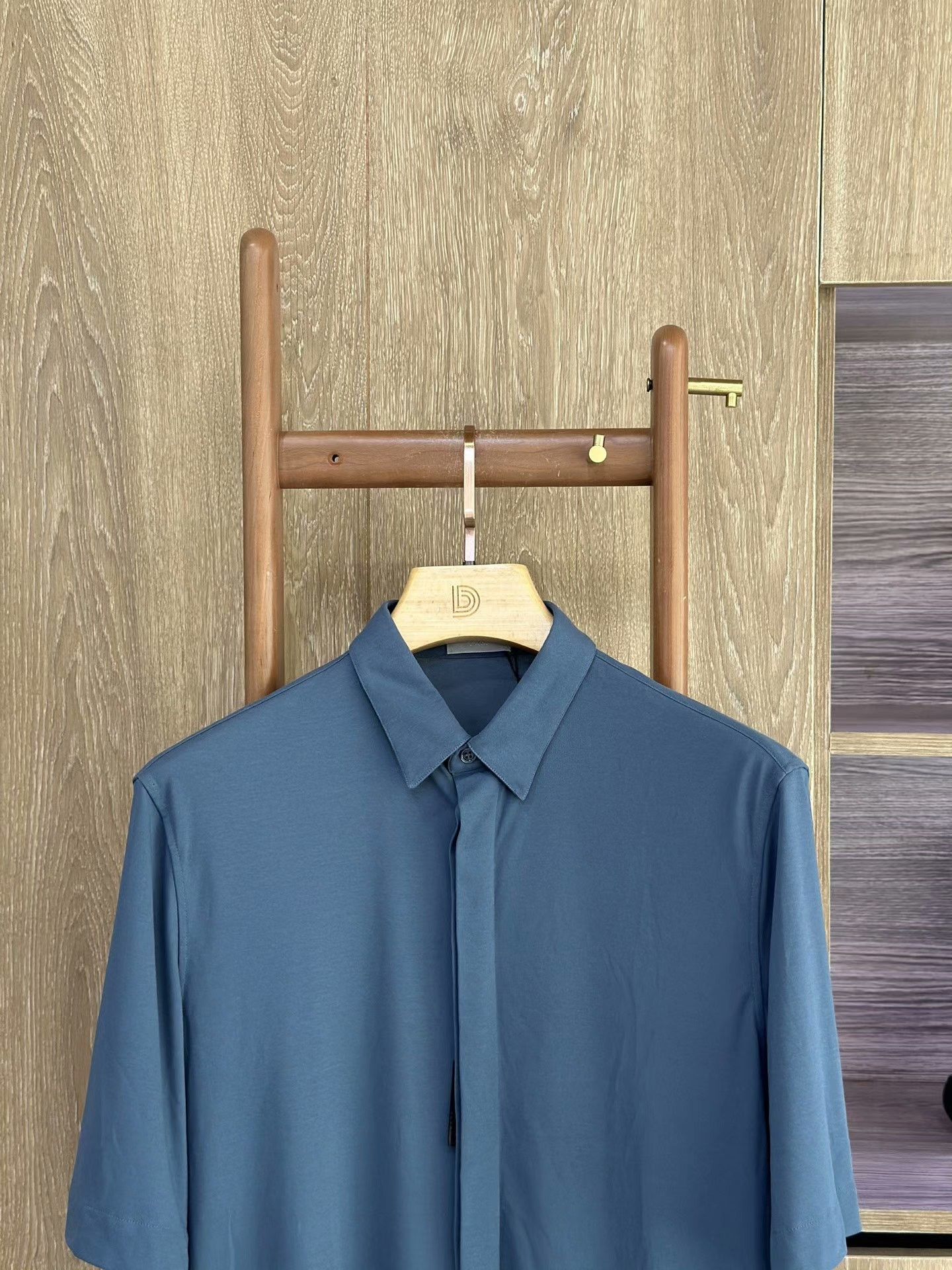 Dior DIOR Blue Casual Short-Sleeve Shirt Size US XXS / EU 40 - 3 Thumbnail