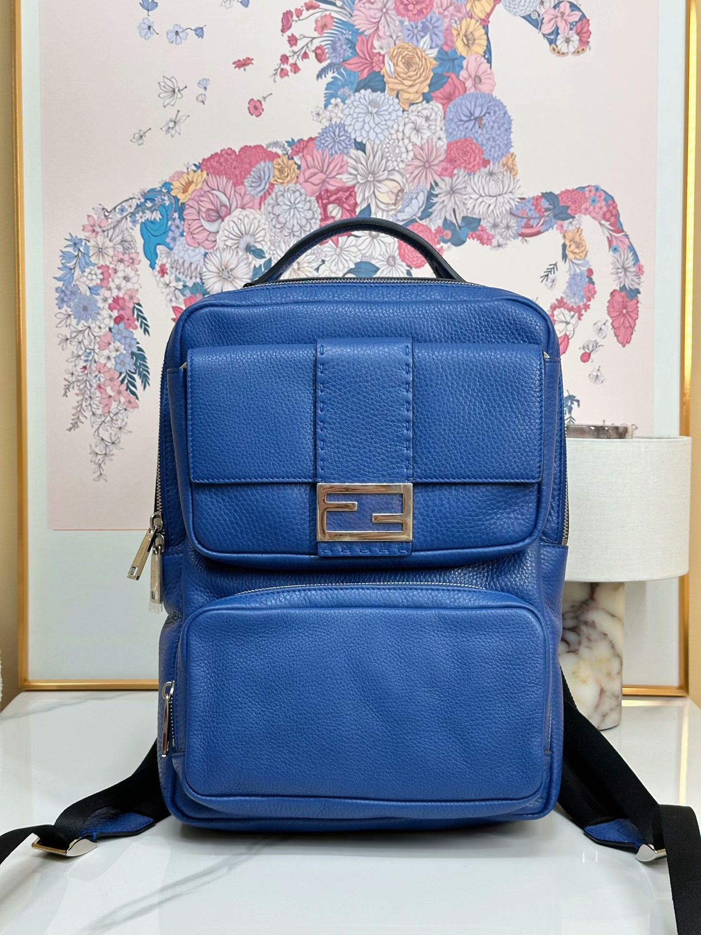 Fendi FENDI Blue Casual Backpack Size ONE SIZE - 2 Thumbnail