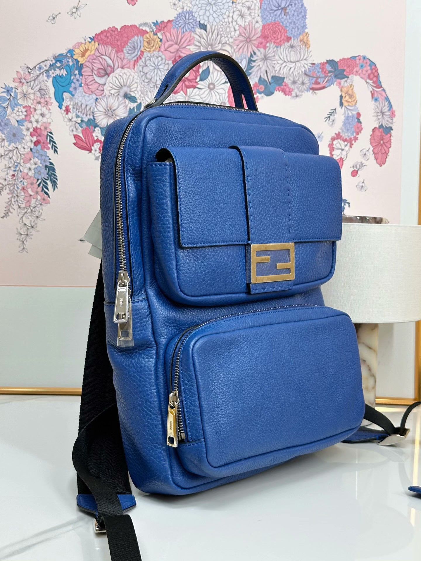 Fendi FENDI Blue Casual Backpack Size ONE SIZE - 4 Thumbnail