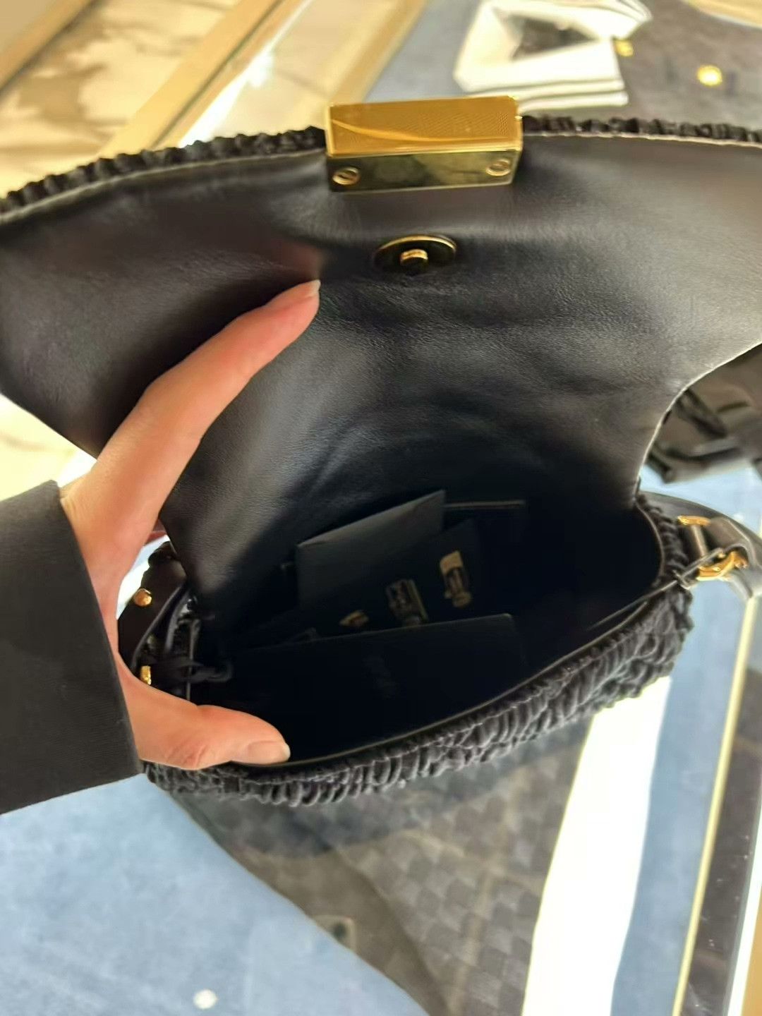 Versace Versace Women's Velvet Underarm Bag Size ONE SIZE - 5 Thumbnail