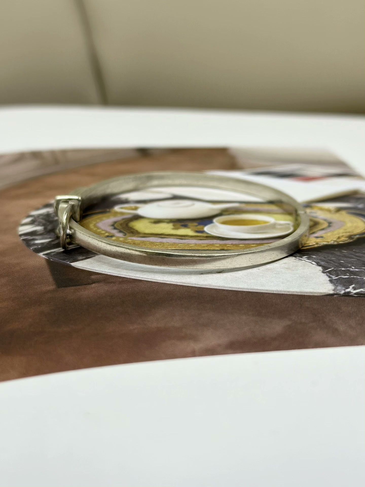 Saint Laurent Paris Saint Laurent Silver Circle Bracelet Size ONE SIZE - 5 Thumbnail